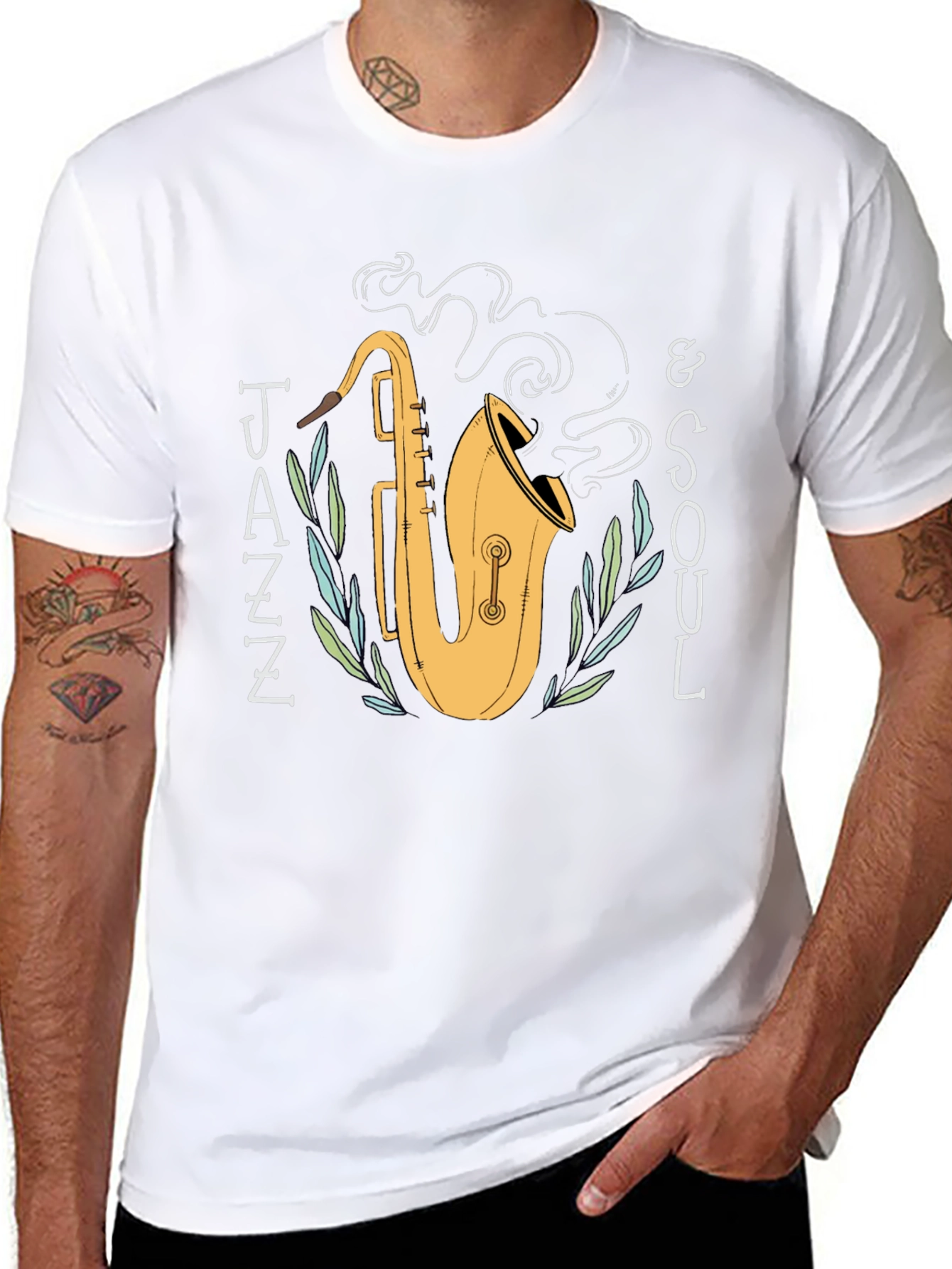 Jazz & Soul Saxophone Graphic T-Shirt