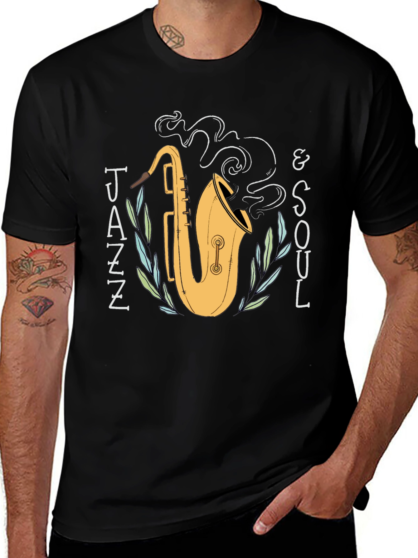 Jazz & Soul Saxophone Graphic T-Shirt
