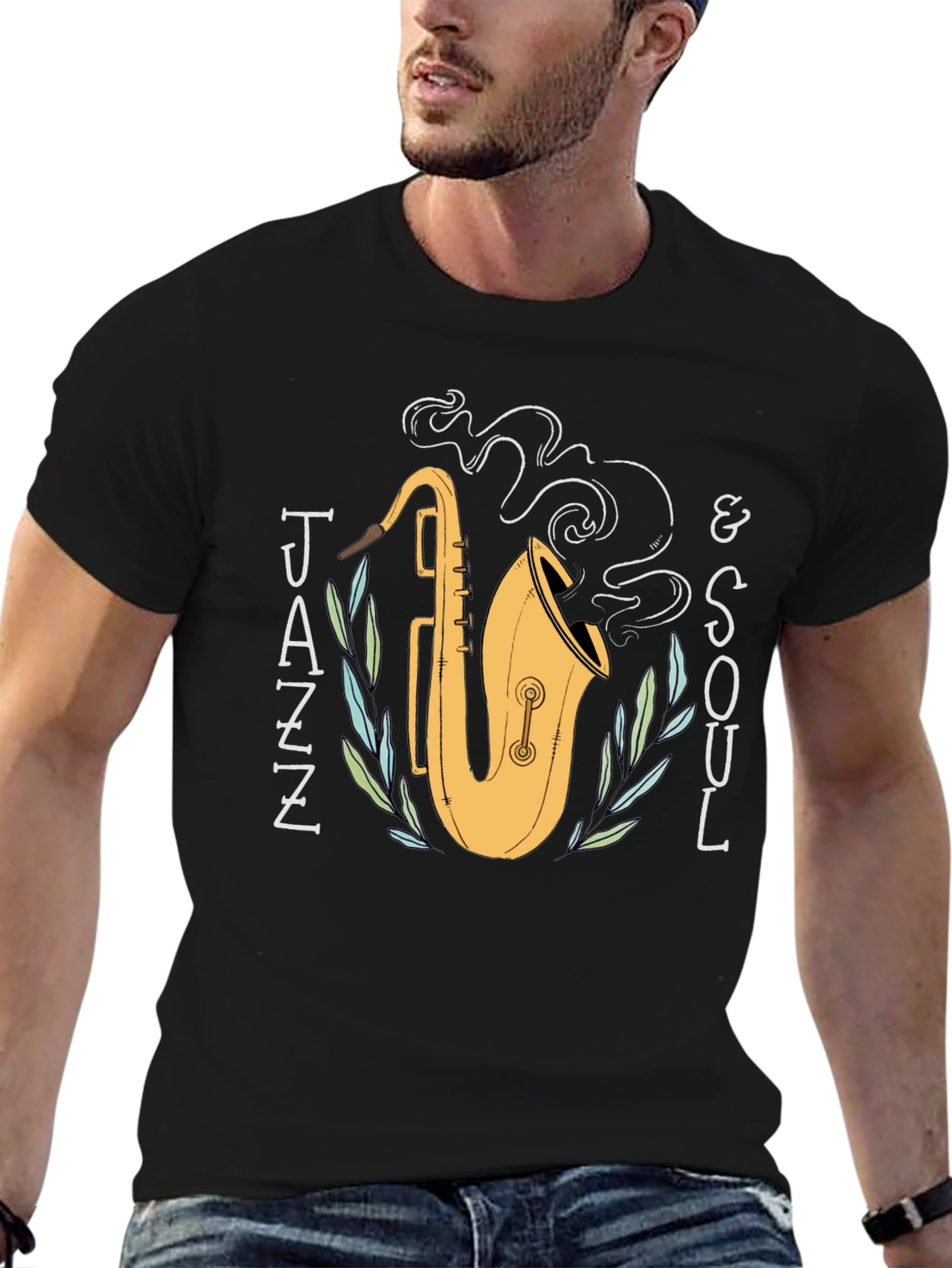 Jazz & Soul Saxophone Graphic T-Shirt