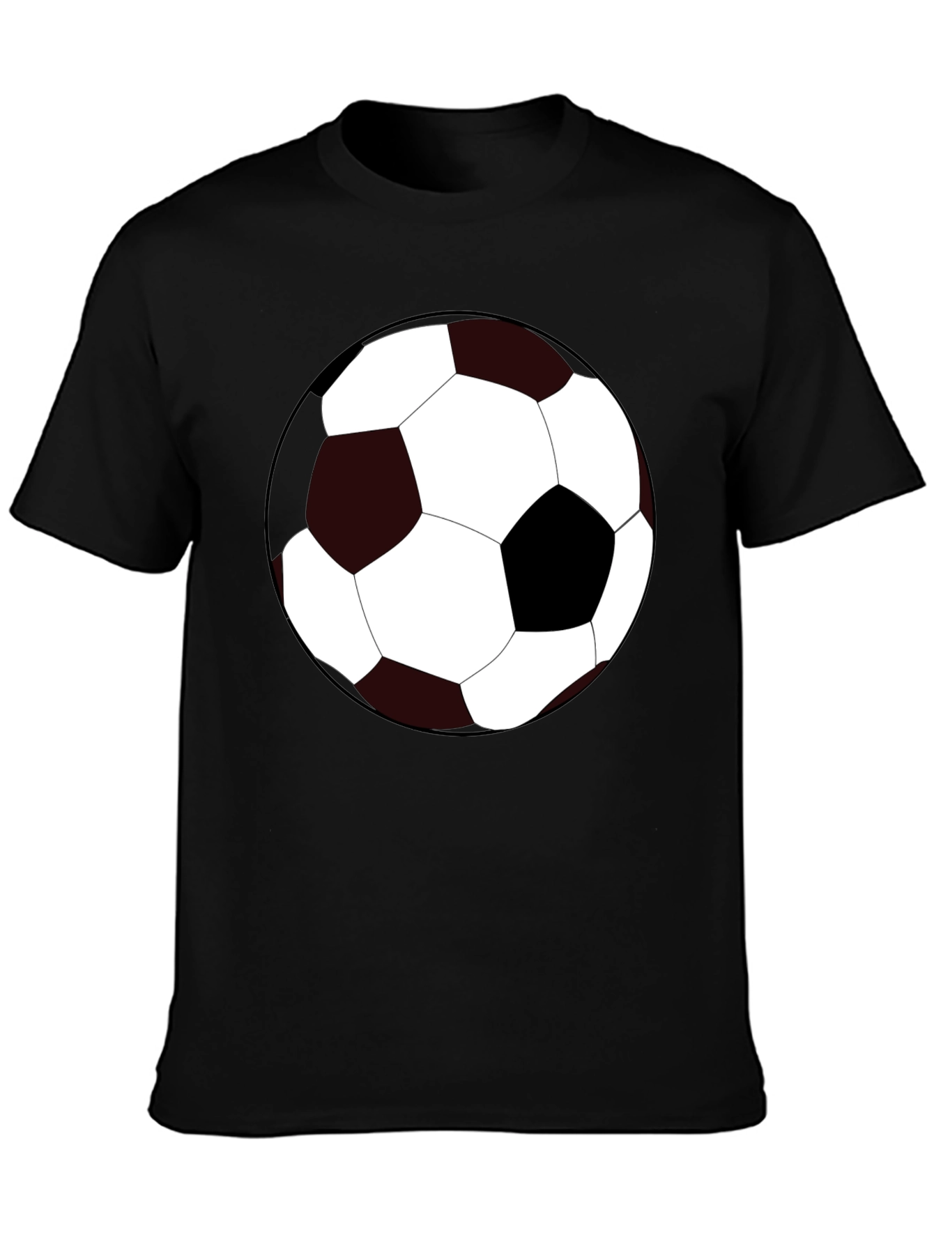 Soccer Ball Graphic Tee - Black