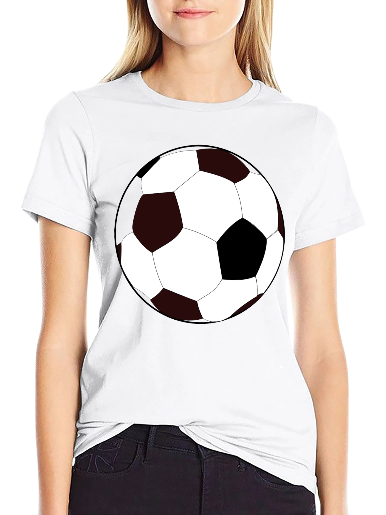 Soccer Ball Graphic Tee - Black