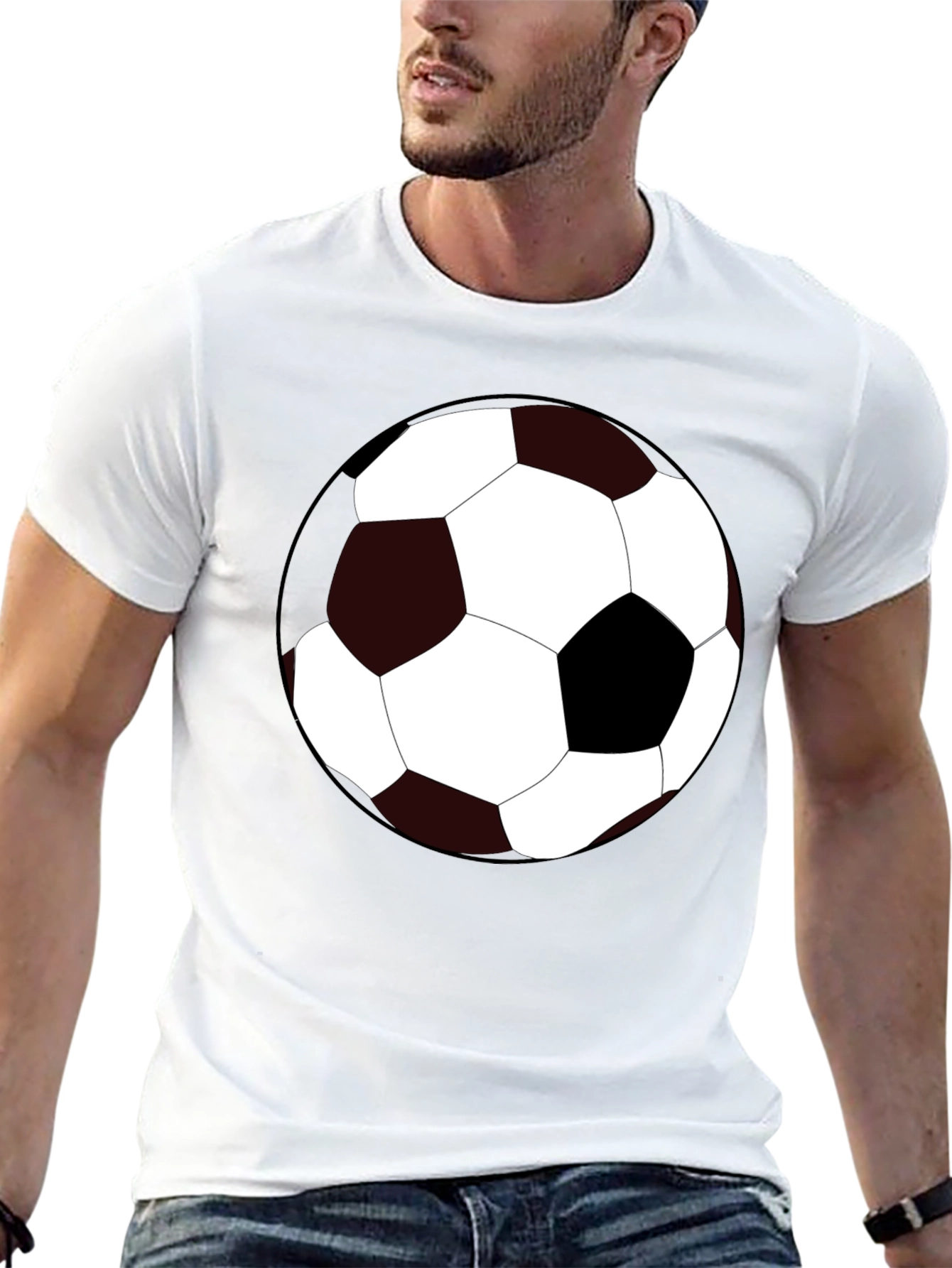 Soccer Ball Graphic Tee - Black