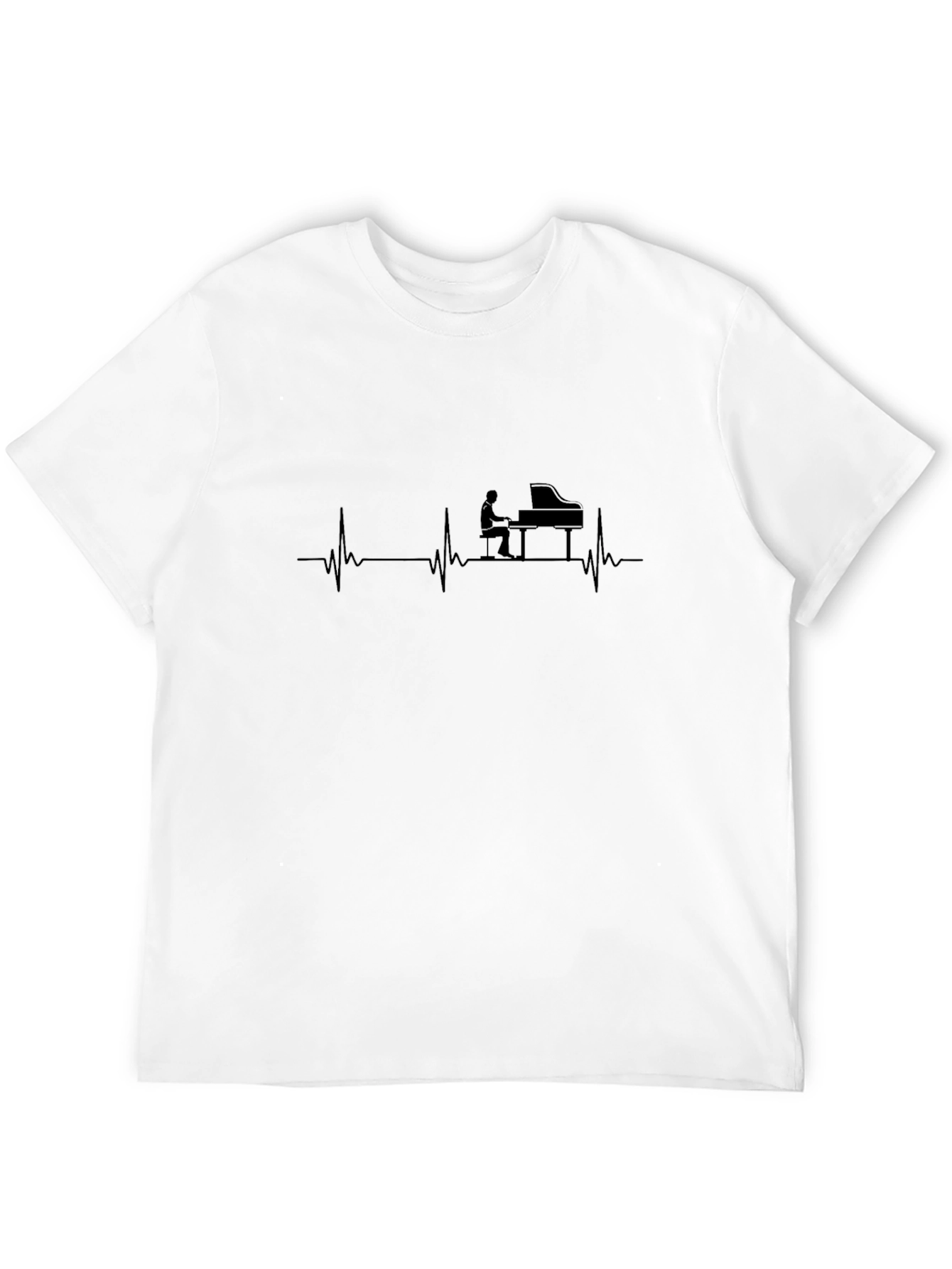 Piano Heartbeat T-Shirt - Musician Tee