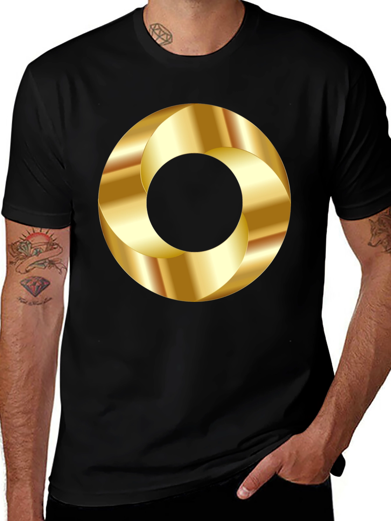 Golden Circle Graphic Tee - Stylish Casual Wear