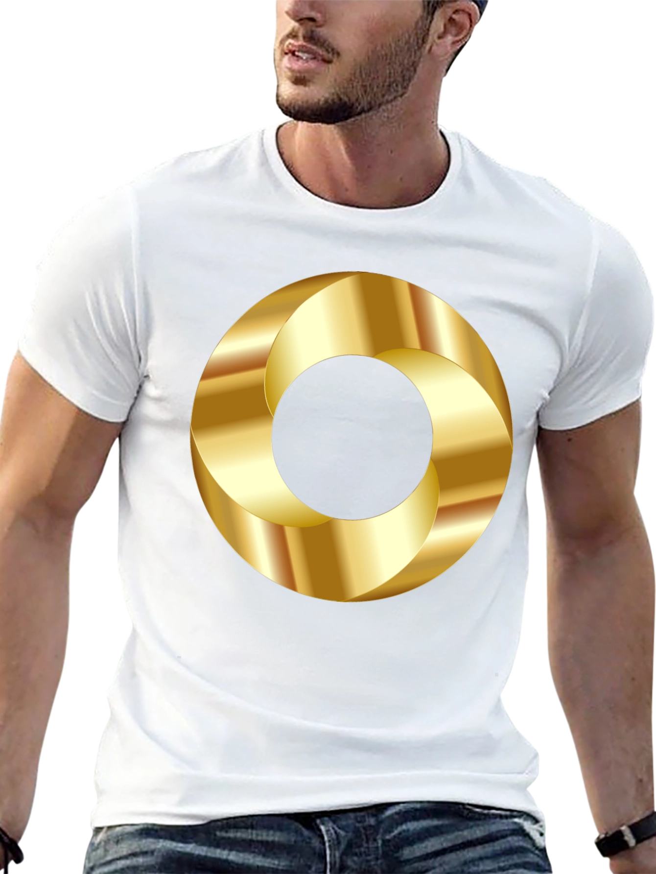 Golden Circle Graphic Tee - Stylish Casual Wear