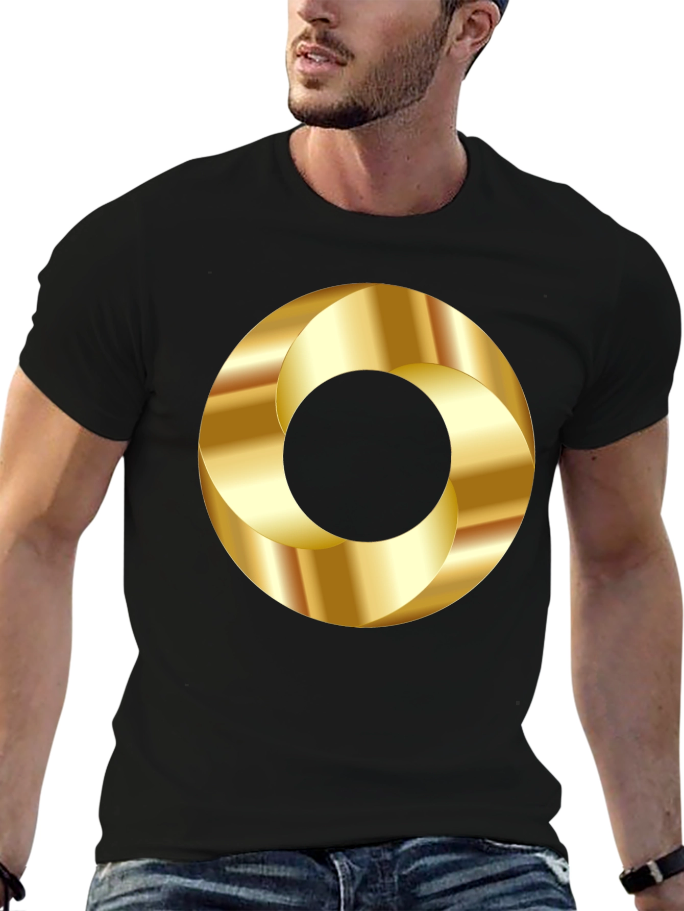 Golden Circle Graphic Tee - Stylish Casual Wear