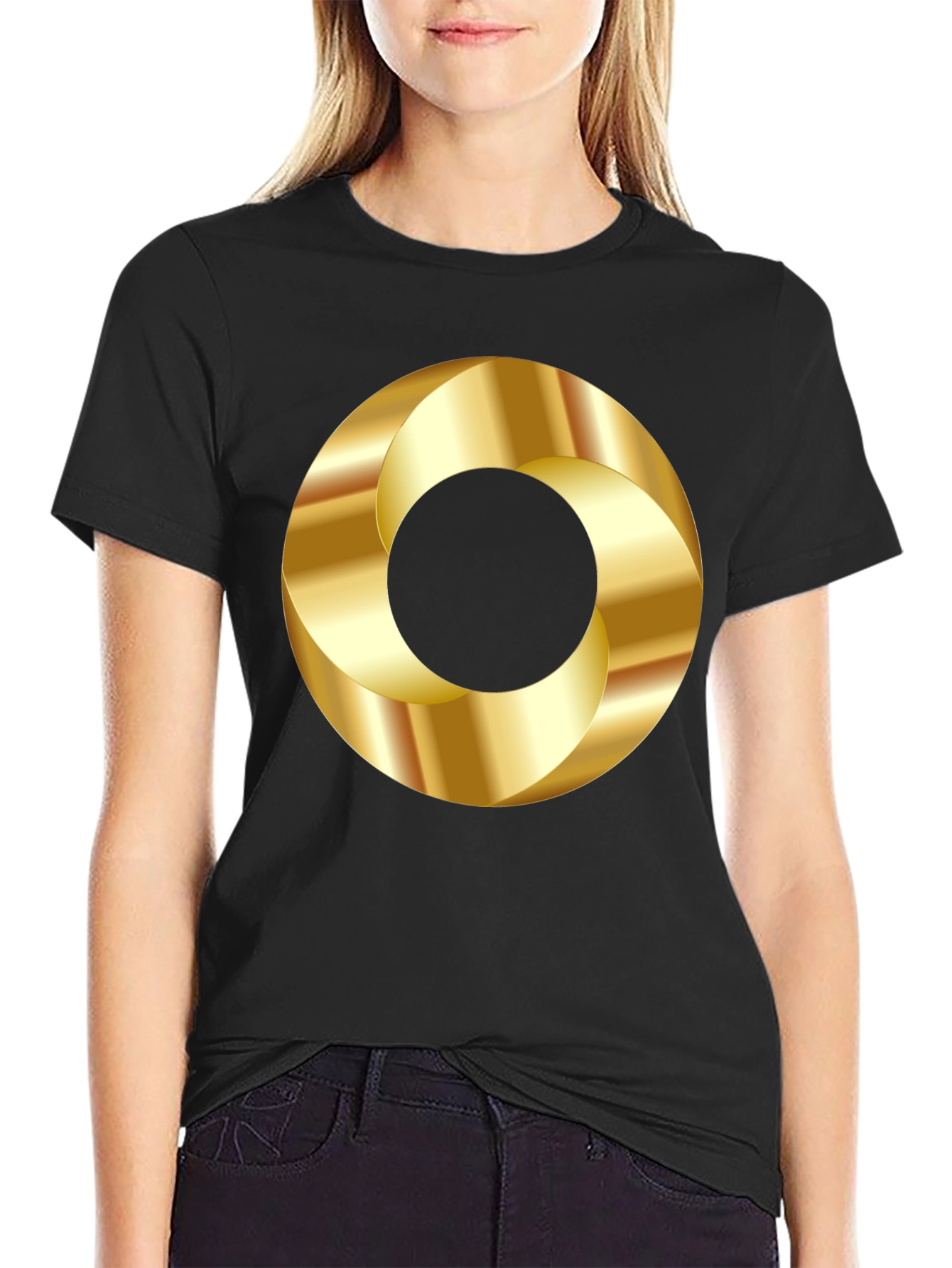Golden Circle Graphic Tee - Stylish Casual Wear