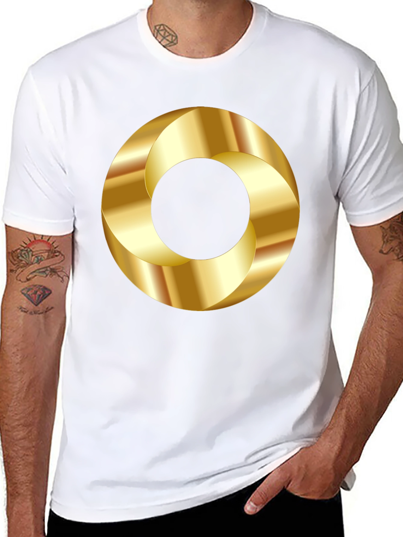 Golden Circle Graphic Tee - Stylish Casual Wear