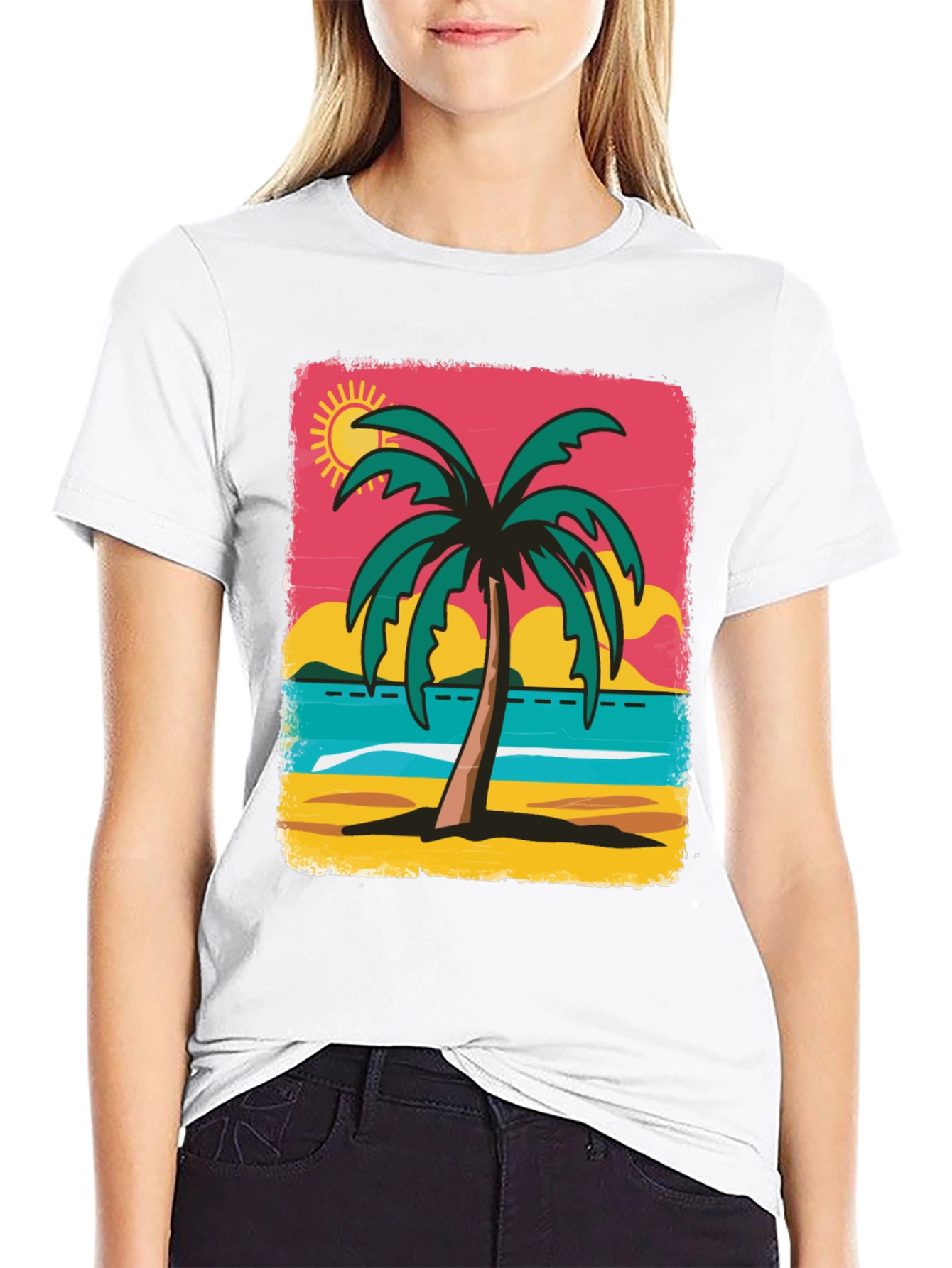 Tropical Palm Tree Graphic T-Shirt