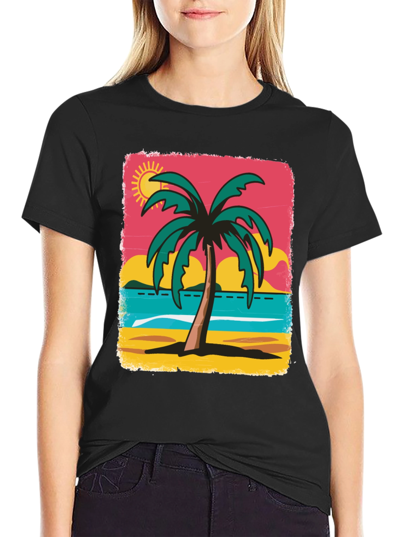 Tropical Palm Tree Graphic T-Shirt