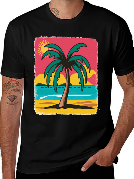 Tropical Palm Tree Graphic T-Shirt