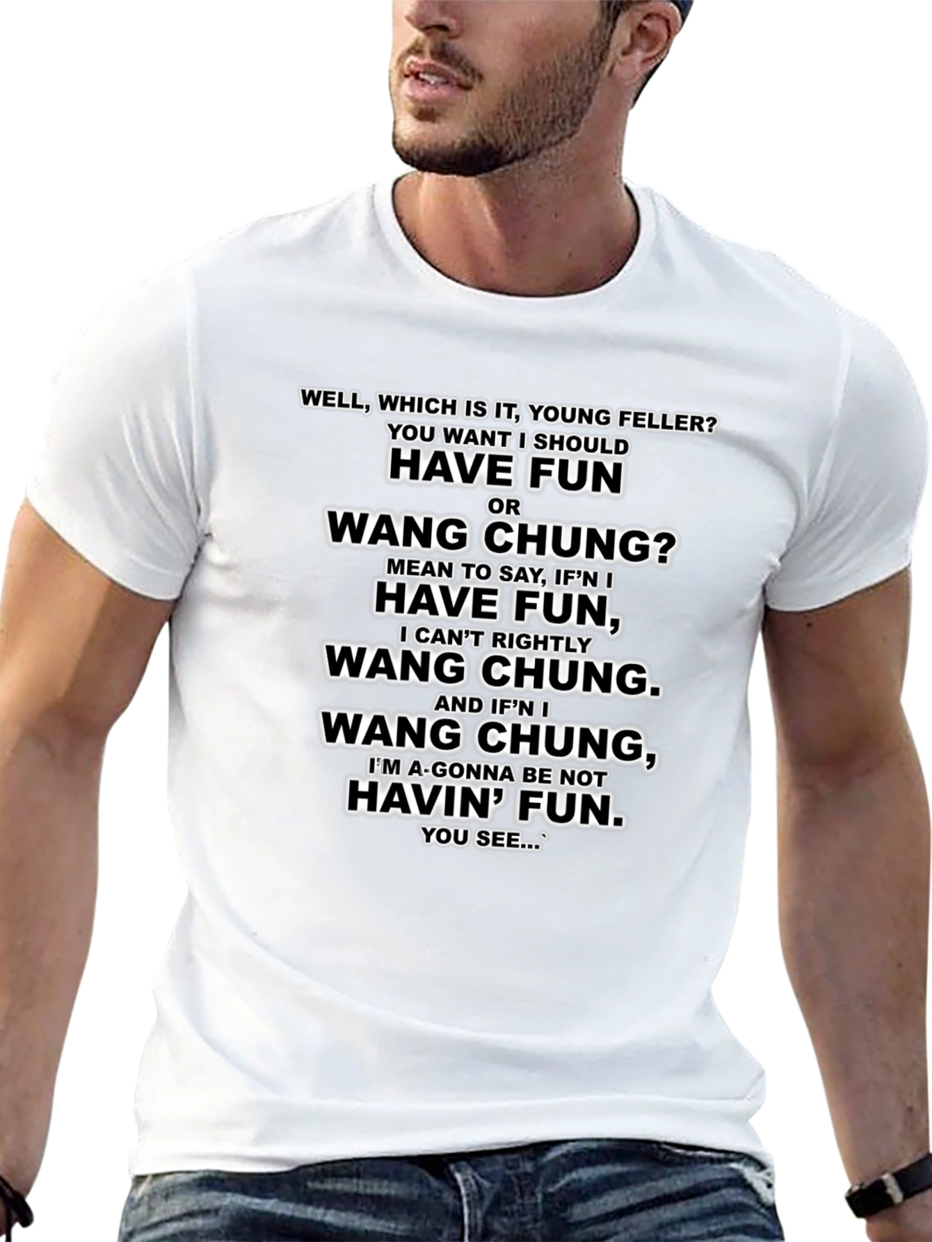 Have Fun or Wang Chung Black T-Shirt