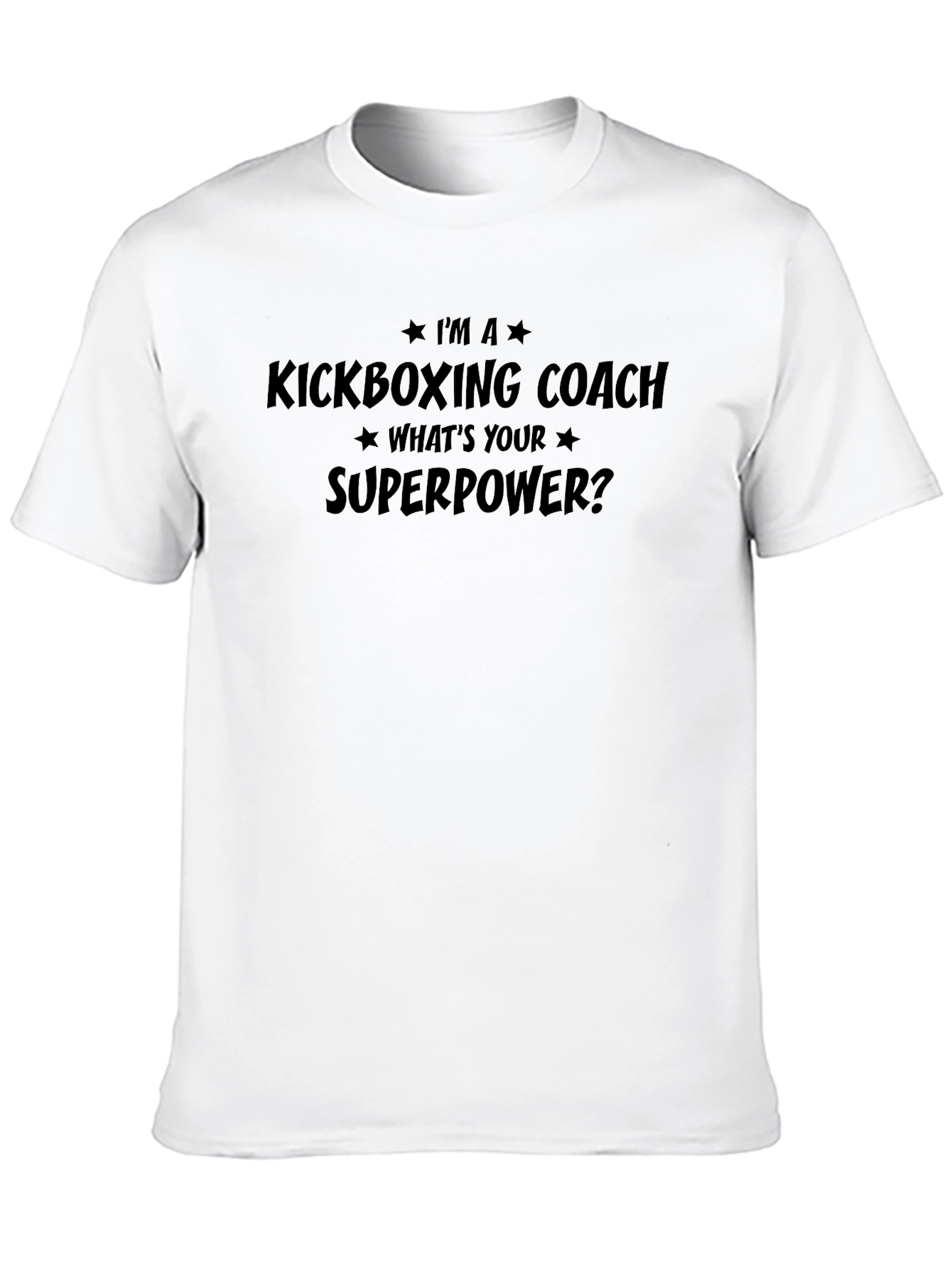 Kickboxing Coach Superpower Black T-Shirt
