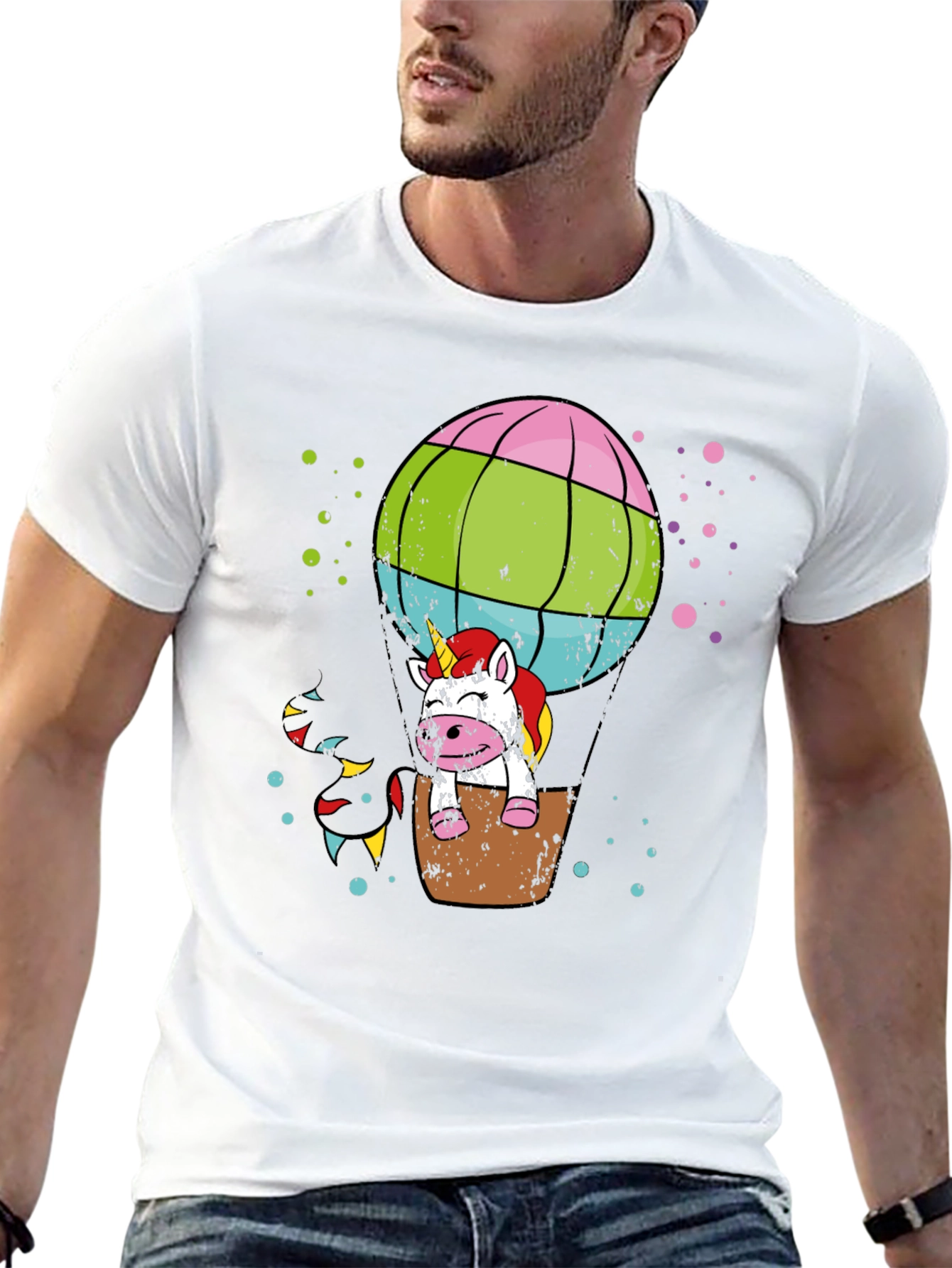 Unicorn Hot Air Balloon Graphic Tee