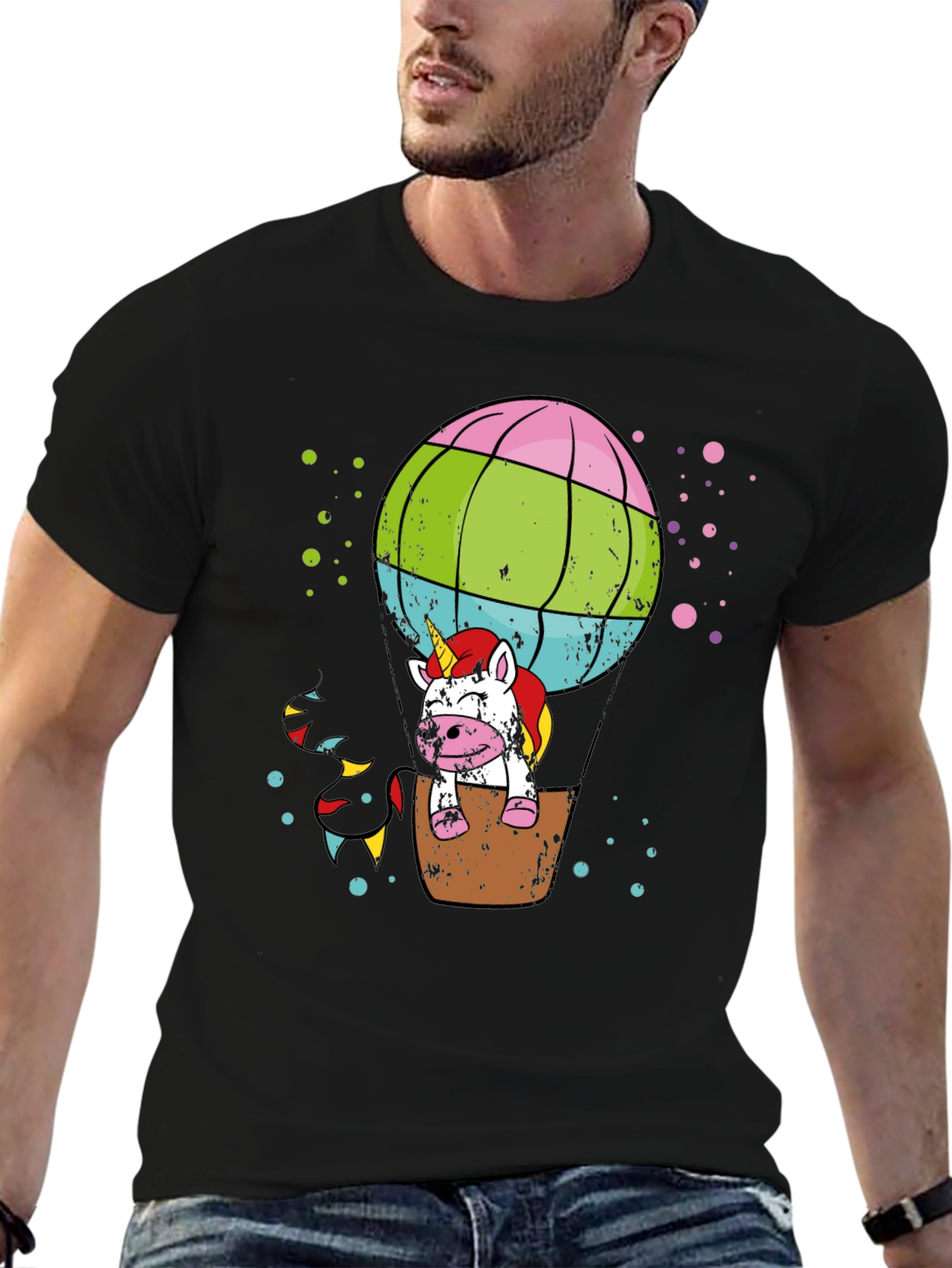 Unicorn Hot Air Balloon Graphic Tee