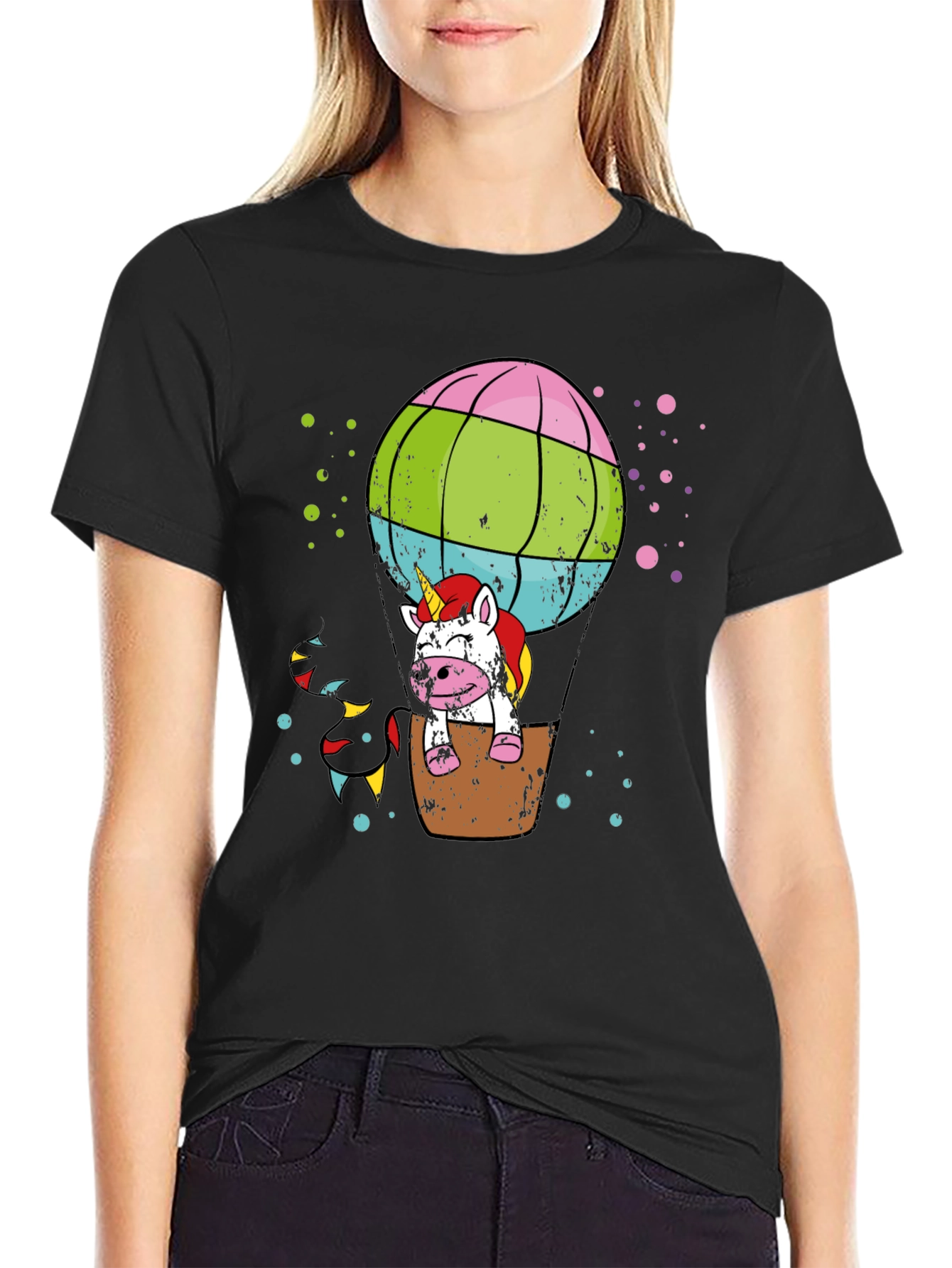Unicorn Hot Air Balloon Graphic Tee