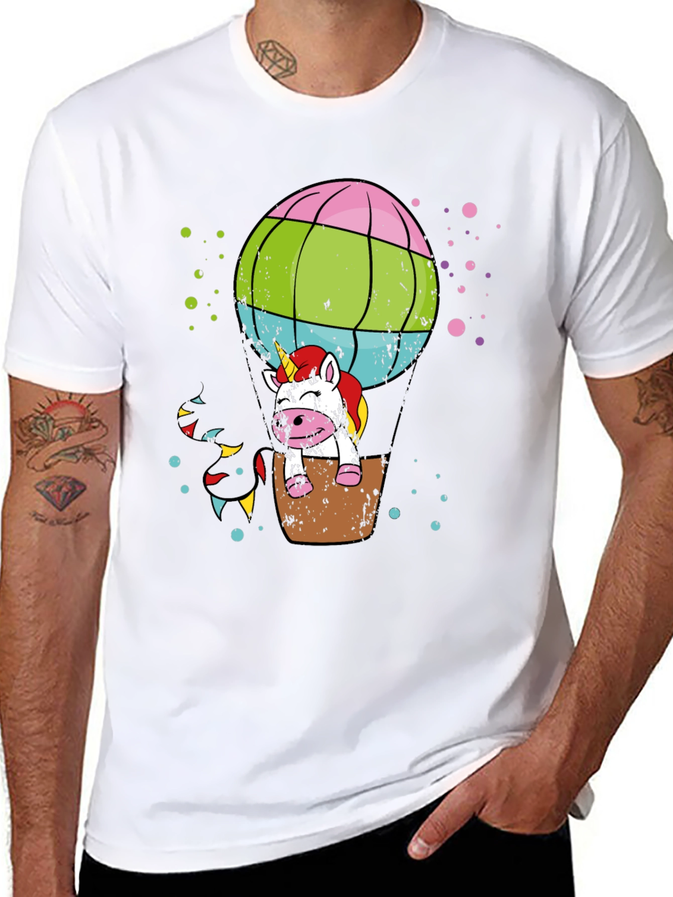 Unicorn Hot Air Balloon Graphic Tee