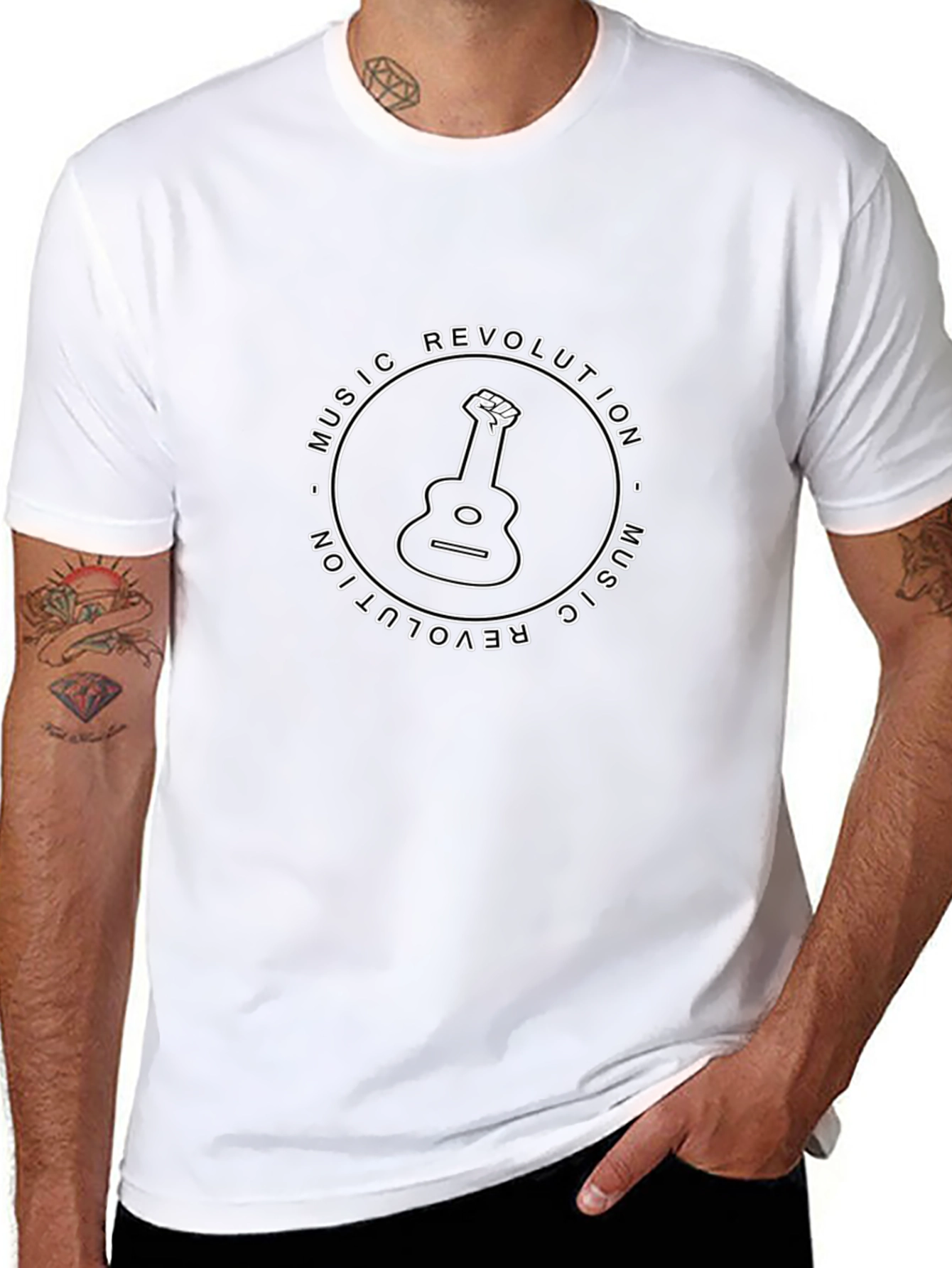 Music Revolution Graphic T-Shirt - Black