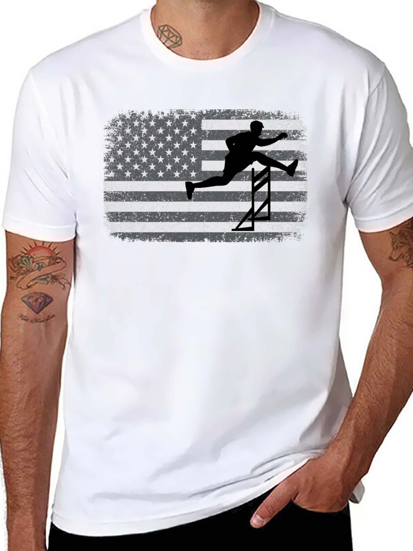 USA Track and Field Hurdler Graphic Tee