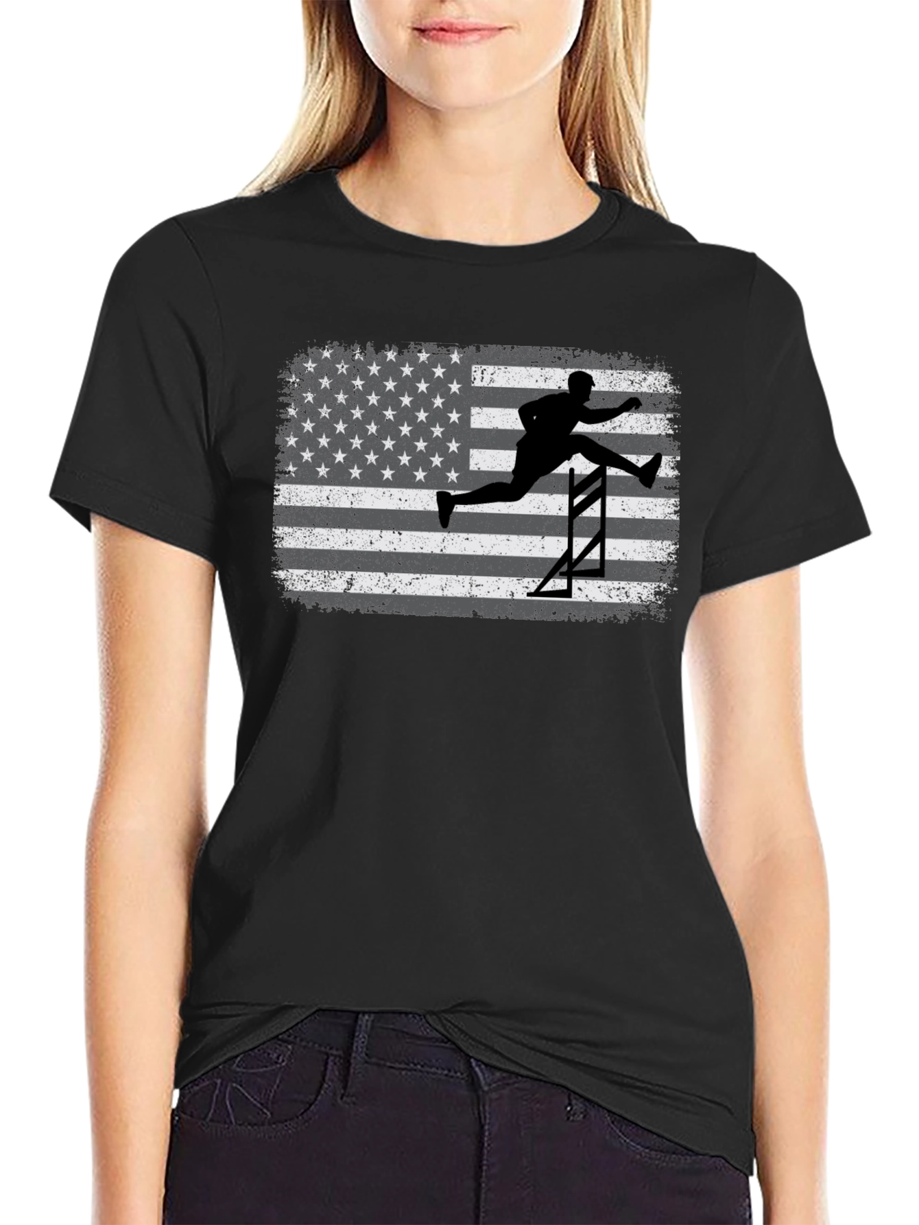 USA Track and Field Hurdler Graphic Tee