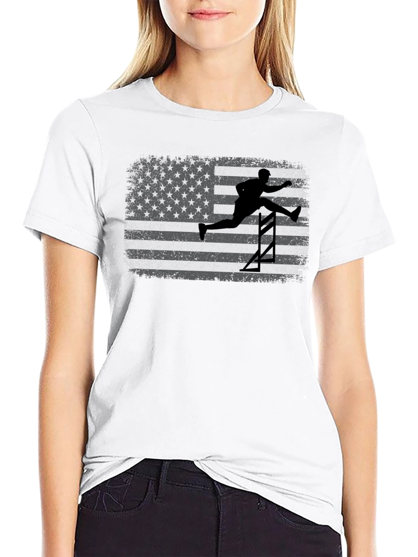USA Track and Field Hurdler Graphic Tee