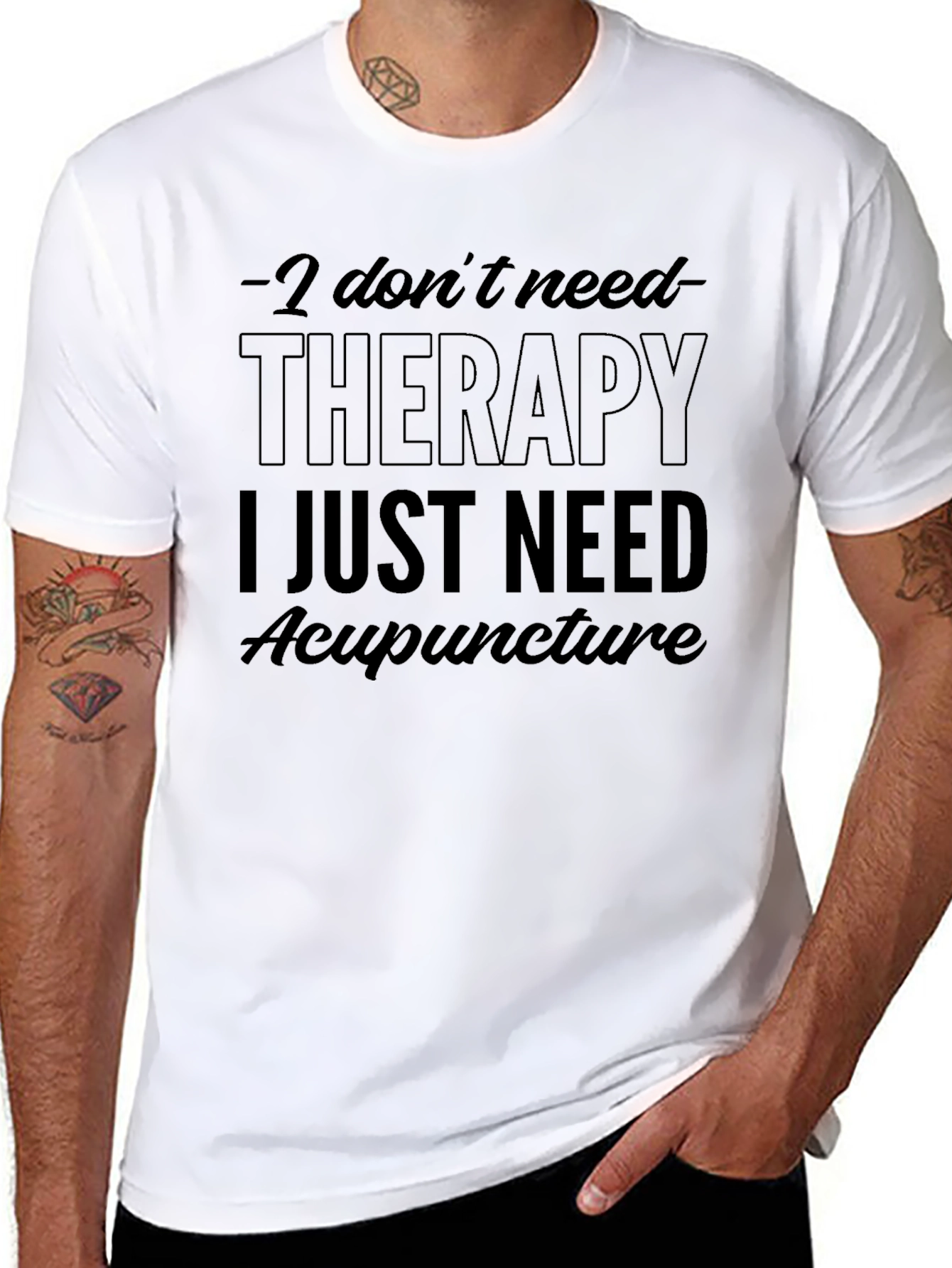 Therapy Acupuncture T-Shirt Funny Therapy Alternative Shirt