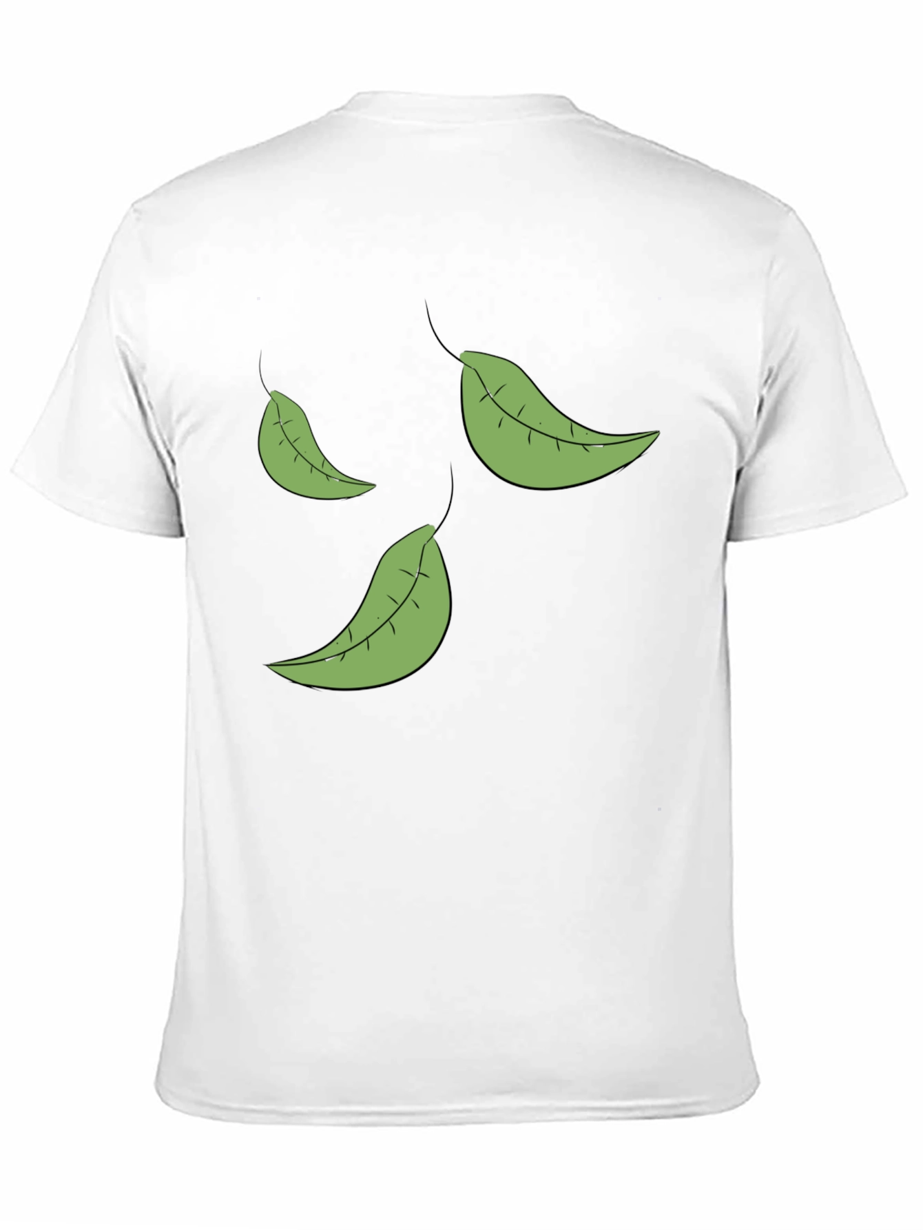 Leaf Print Black T-Shirt