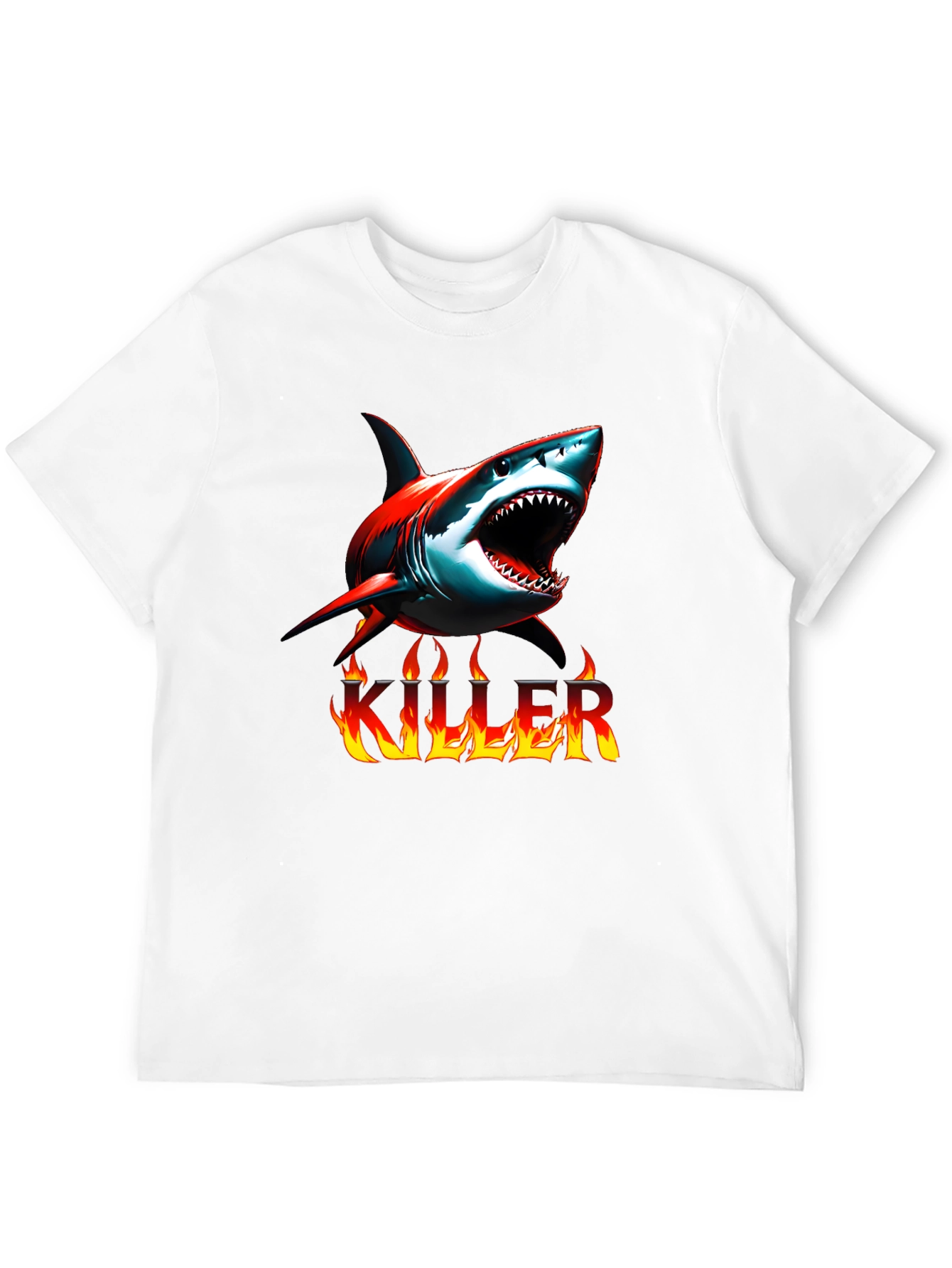 Killer Shark Graphic Tee - Mens Black T-Shirt