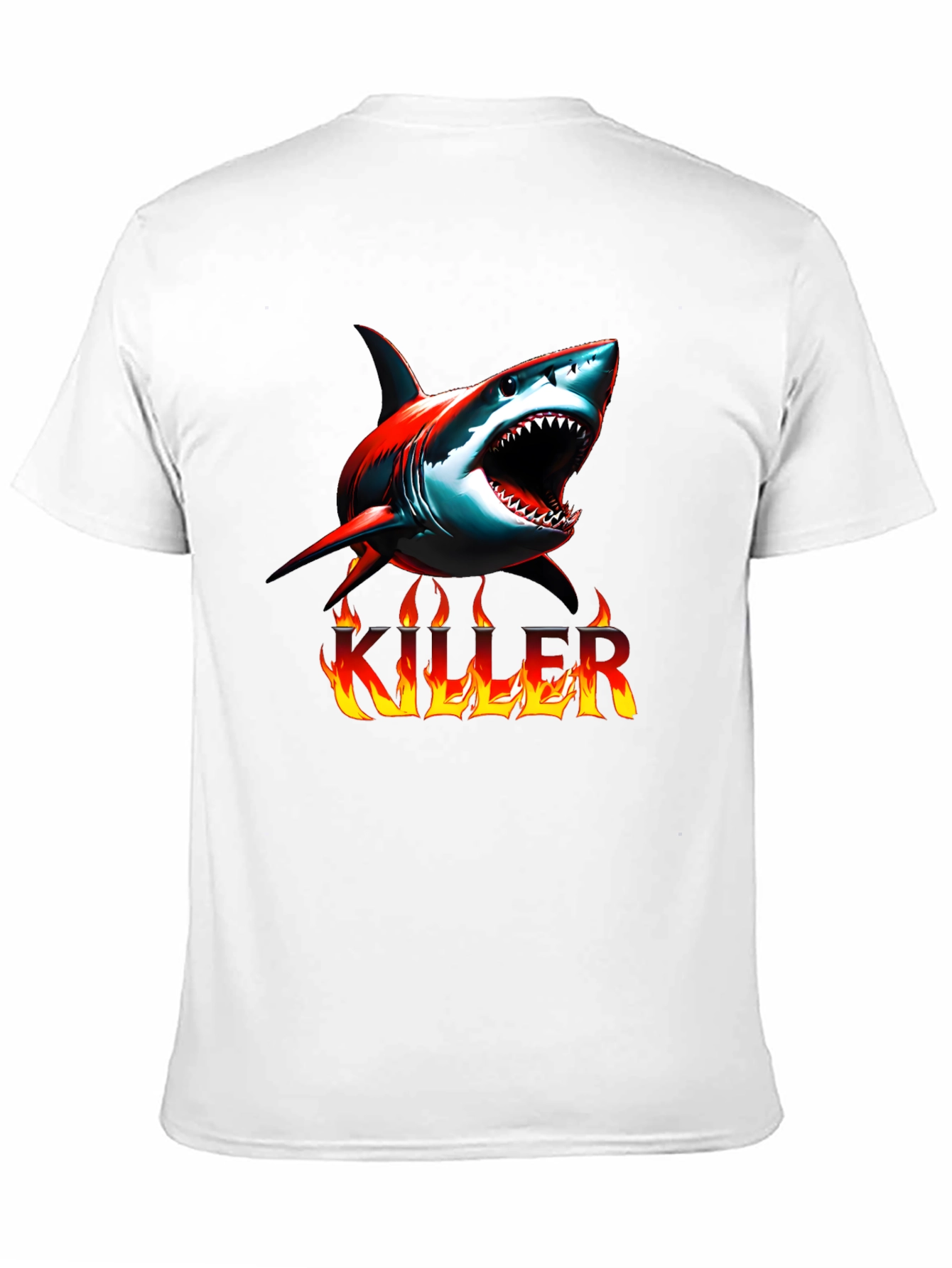 Killer Shark Graphic Tee - Mens Black T-Shirt