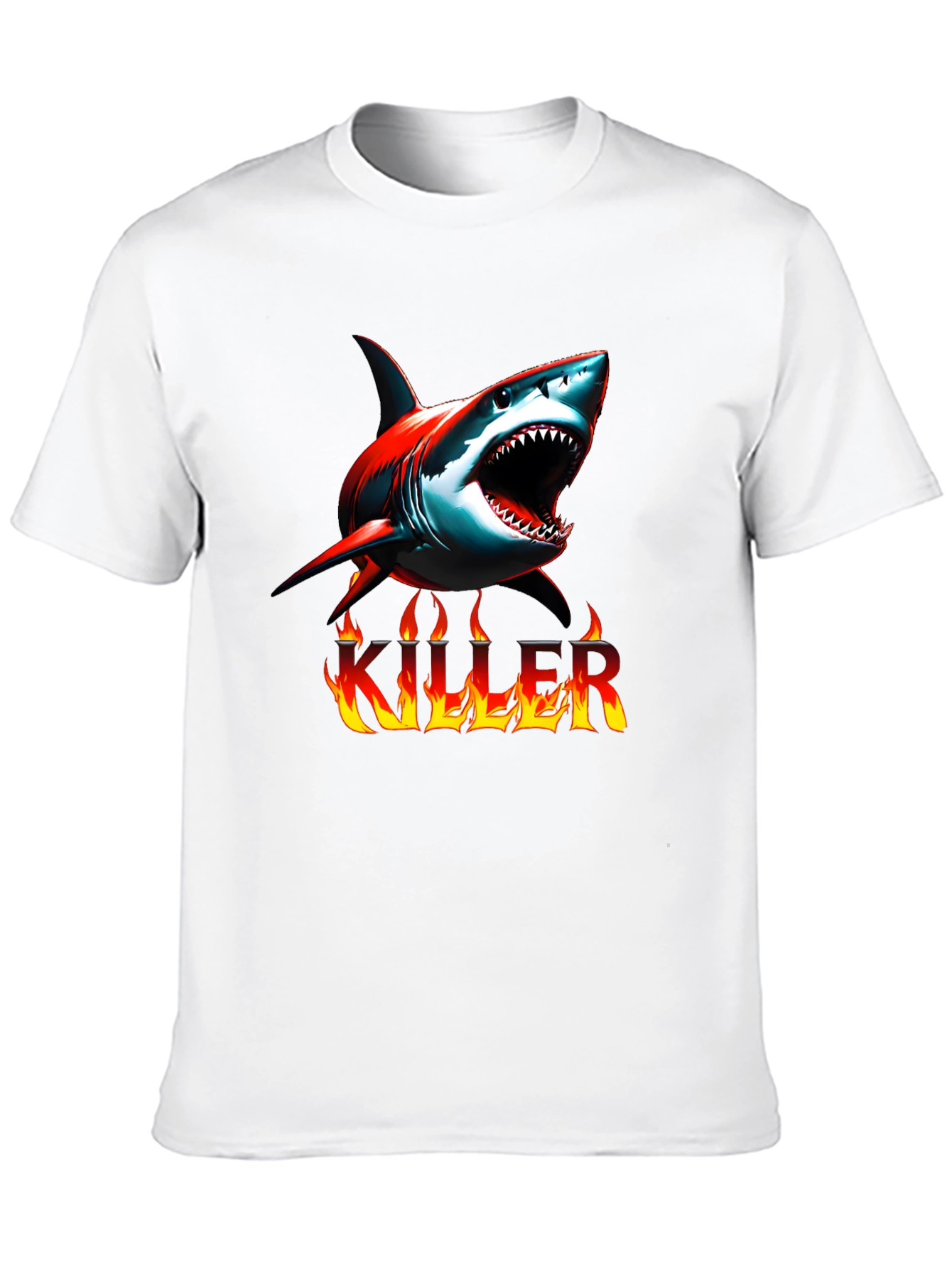 Killer Shark Graphic Tee - Mens Black T-Shirt