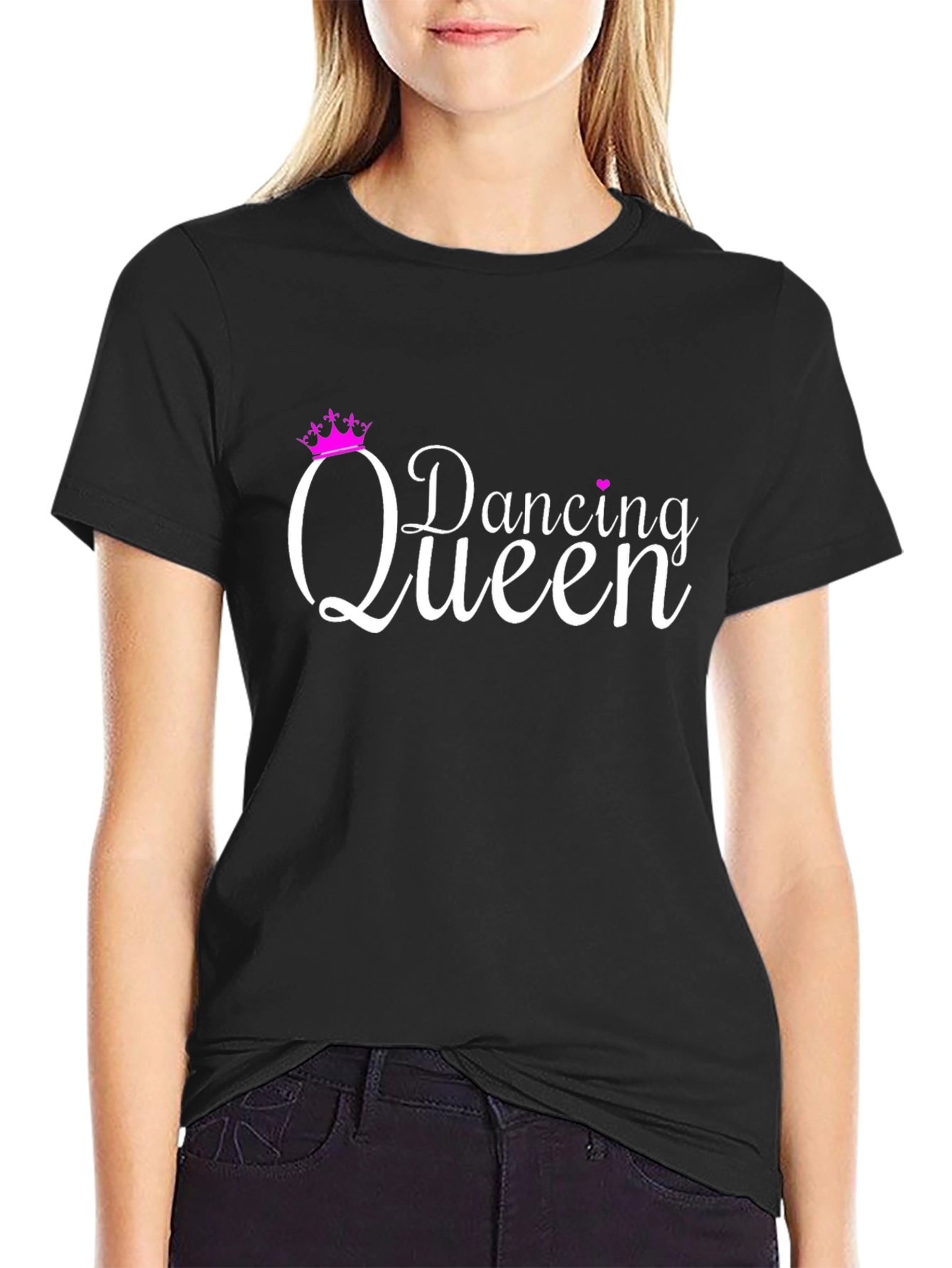 Dancing Queen T-Shirt - Black Cotton Tee