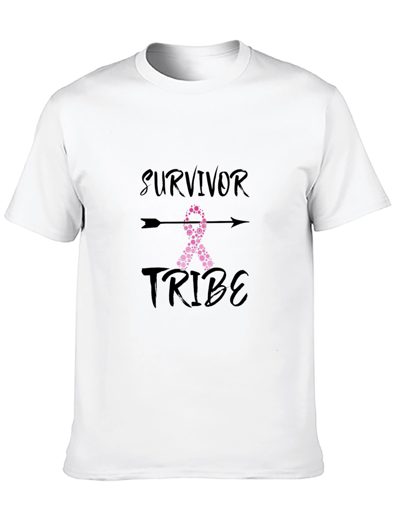 Survivor Tribe Pink Ribbon Graphic Tee