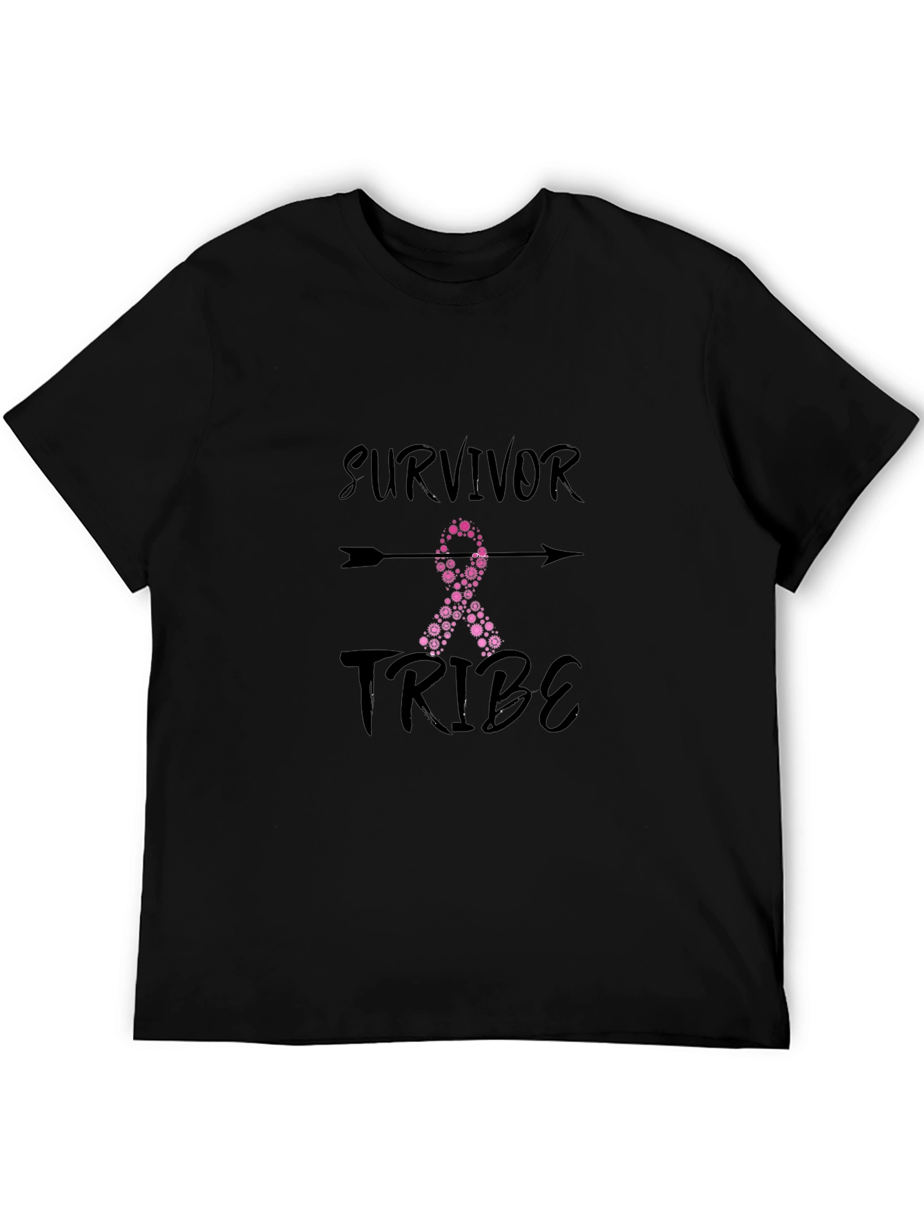 Survivor Tribe Pink Ribbon Graphic Tee