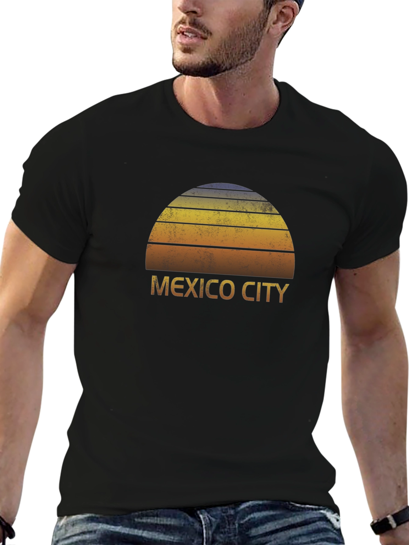Mexico City Sunset Graphic Tee - Retro Style