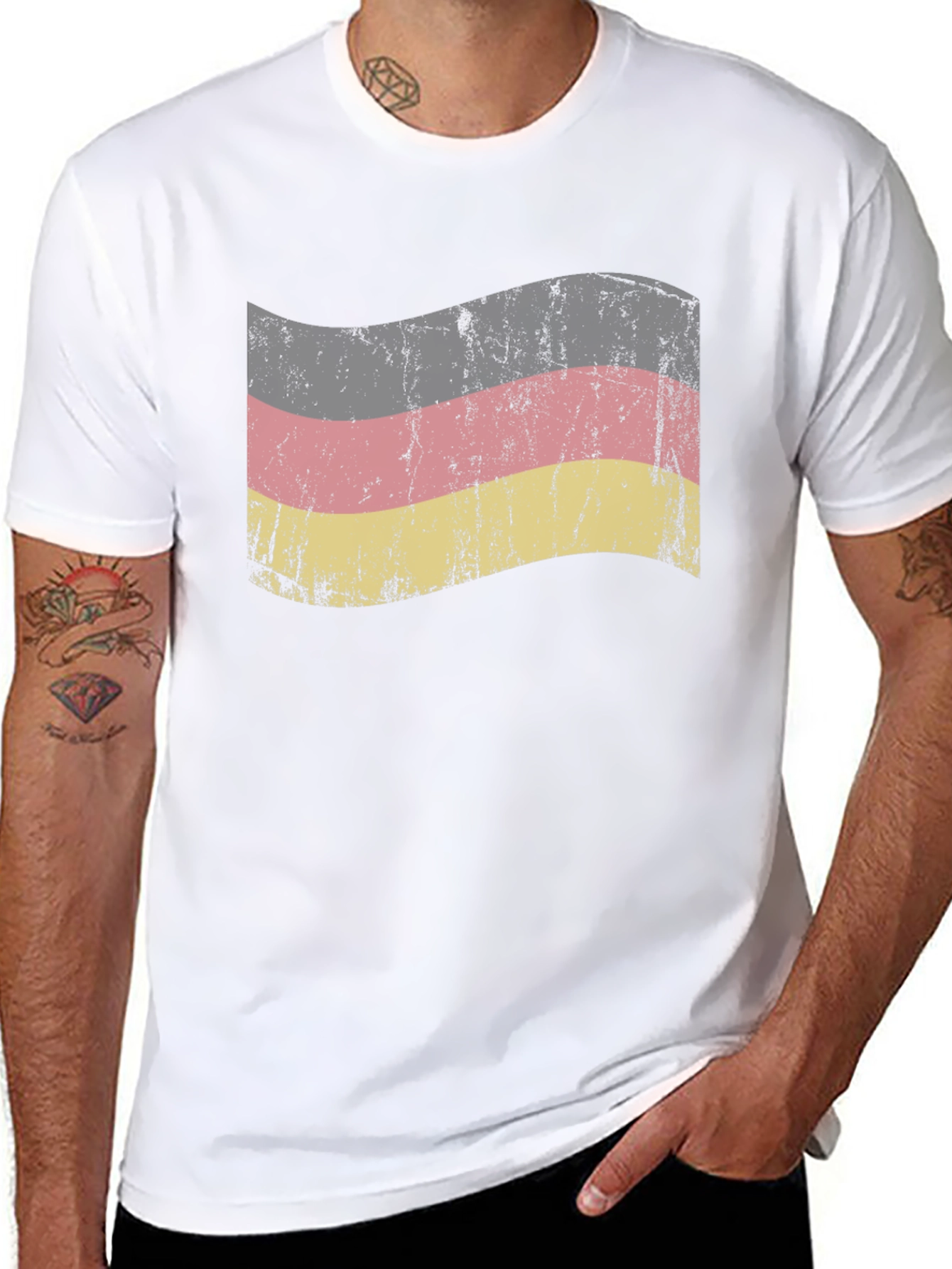 Germany Flag Graphic T-Shirt - Distressed Design