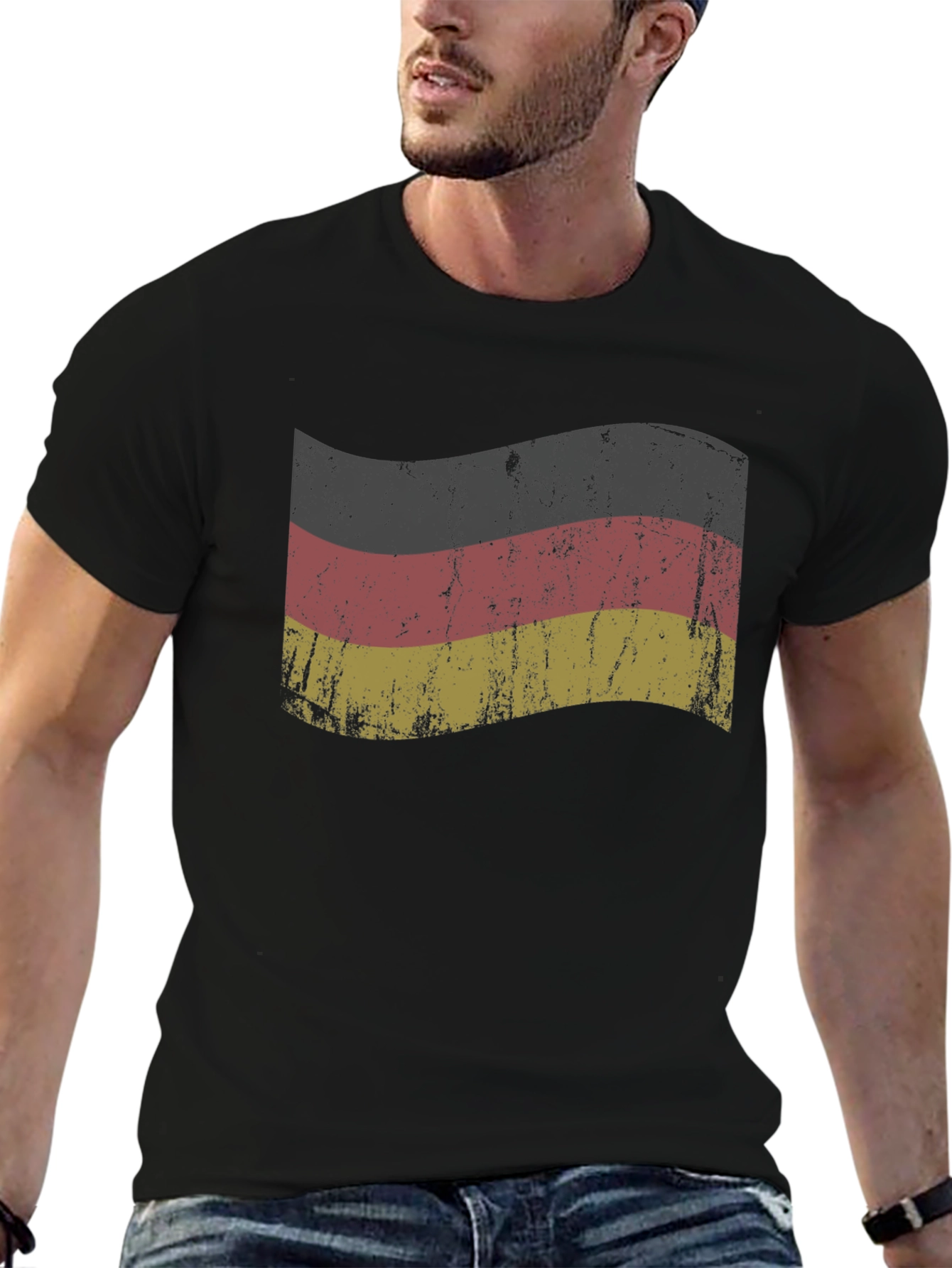 Germany Flag Graphic T-Shirt - Distressed Design