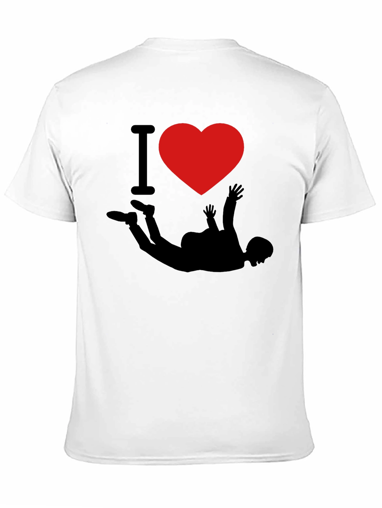 I Love Skydiving Black T-Shirt