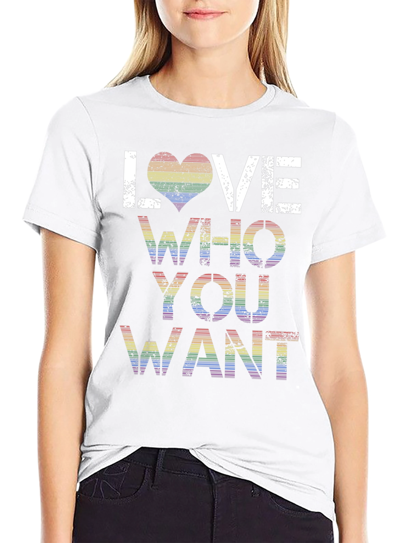 Love Who You Want Rainbow Pride T-Shirt
