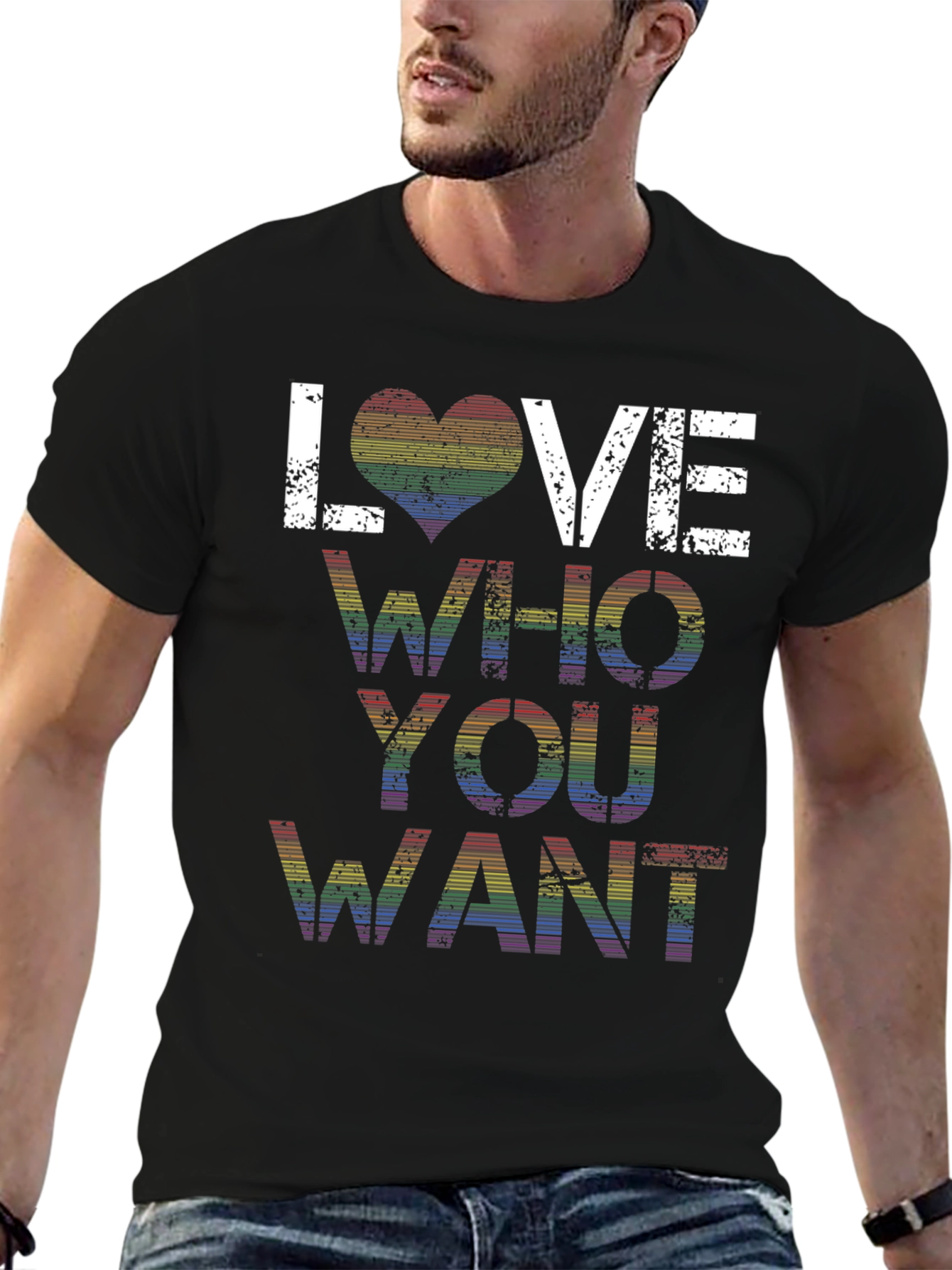 Love Who You Want Rainbow Pride T-Shirt