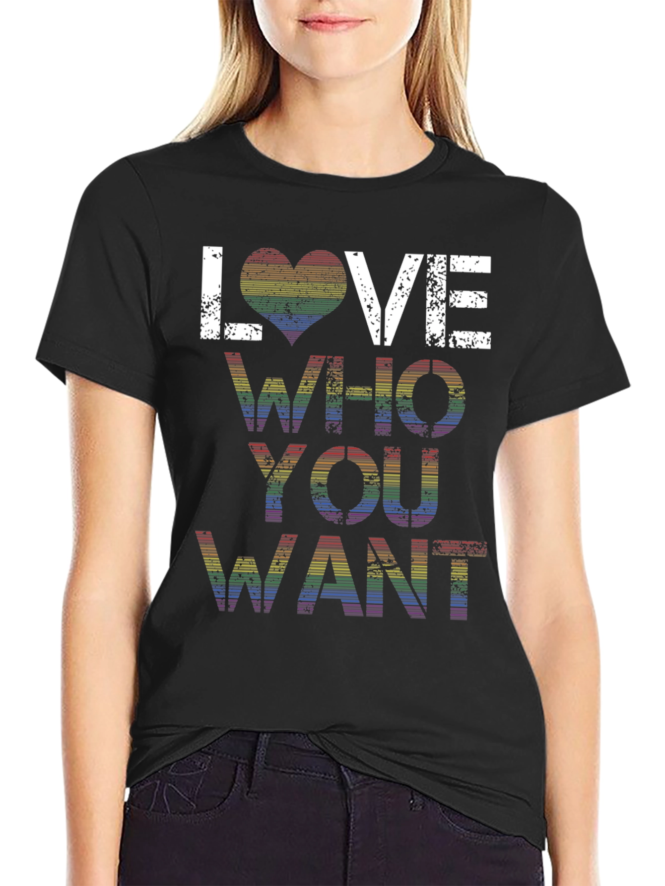 Love Who You Want Rainbow Pride T-Shirt