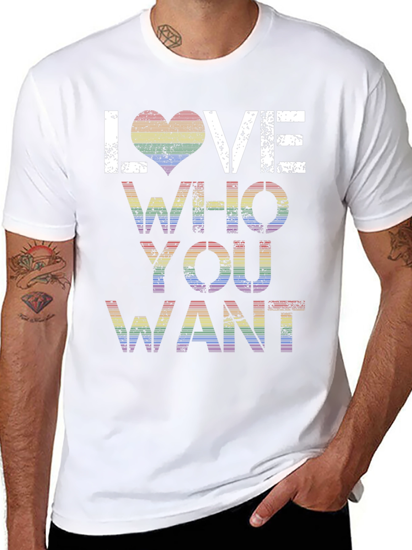 Love Who You Want Rainbow Pride T-Shirt