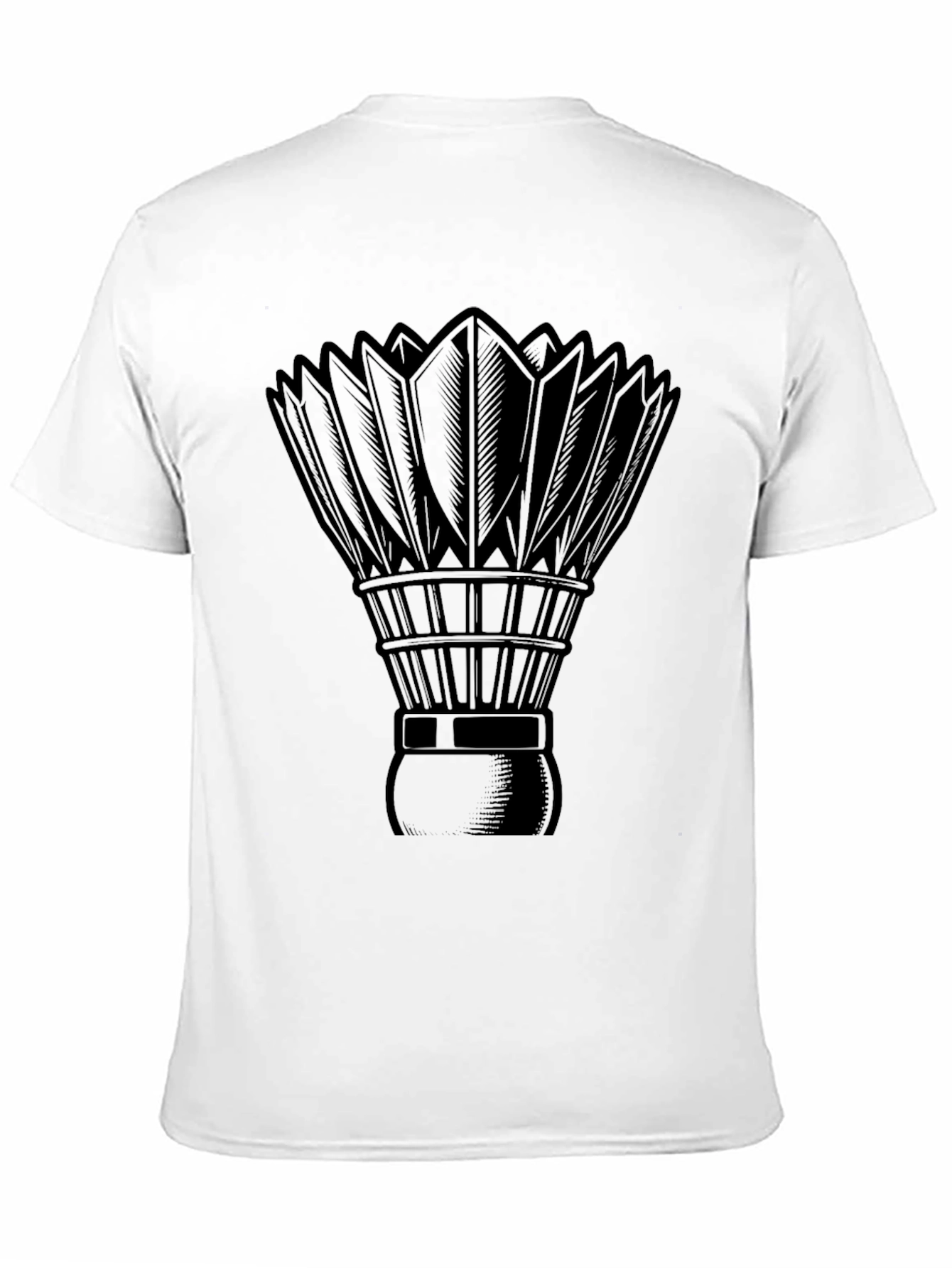 Badminton Shuttlecock Graphic Tee - Black T-Shirt