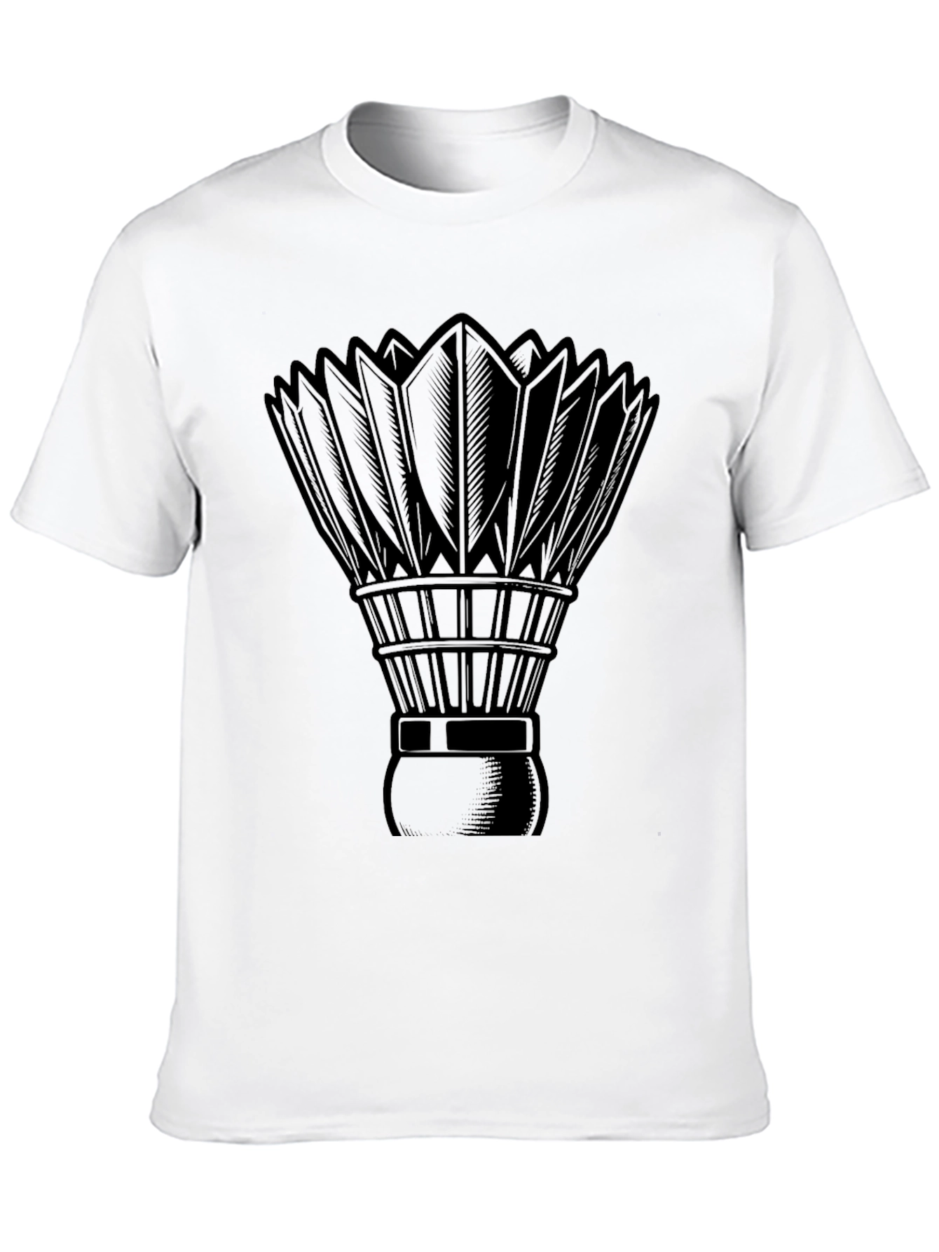Badminton Shuttlecock Graphic Tee - Black T-Shirt