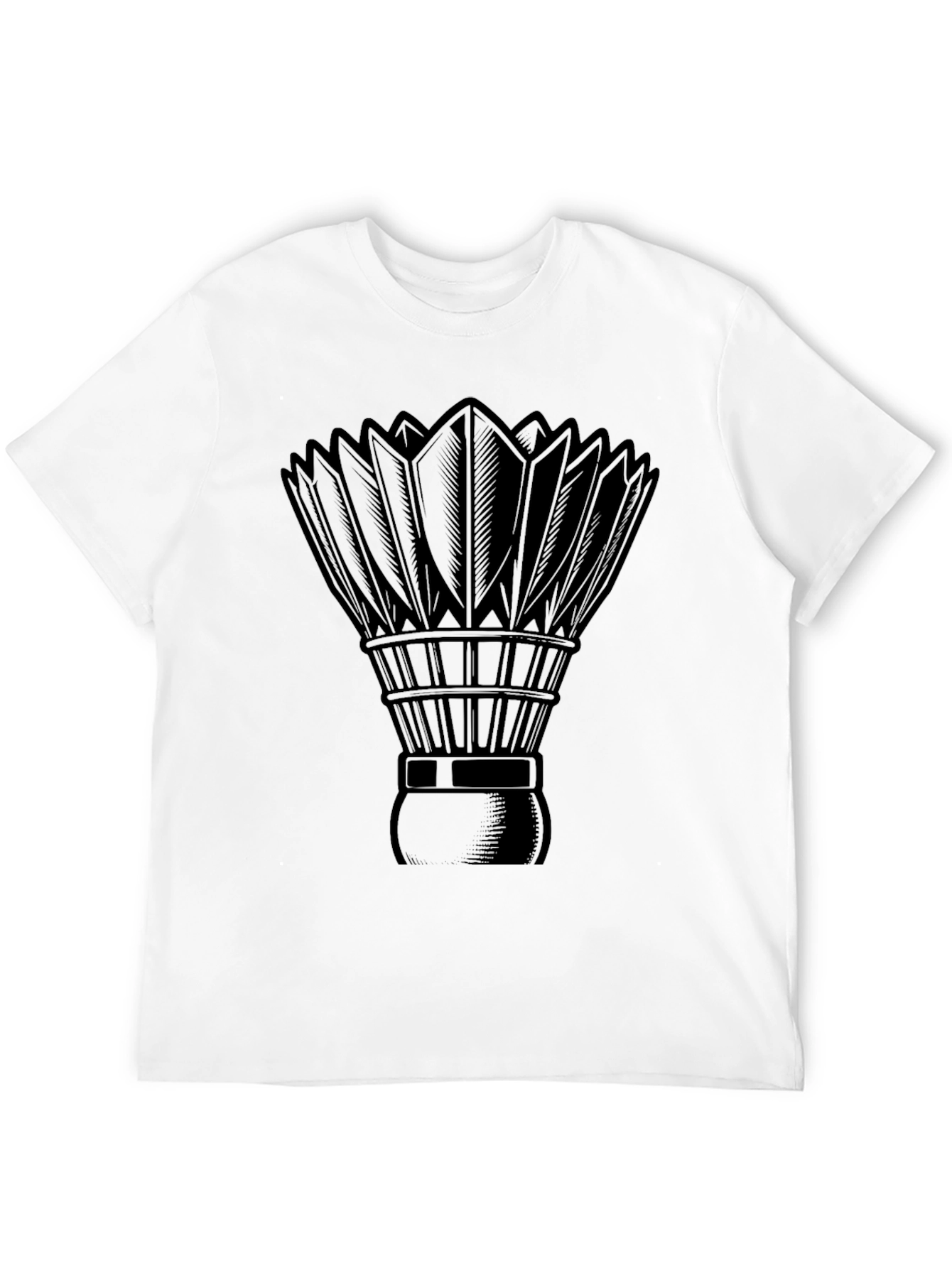 Badminton Shuttlecock Graphic Tee - Black T-Shirt