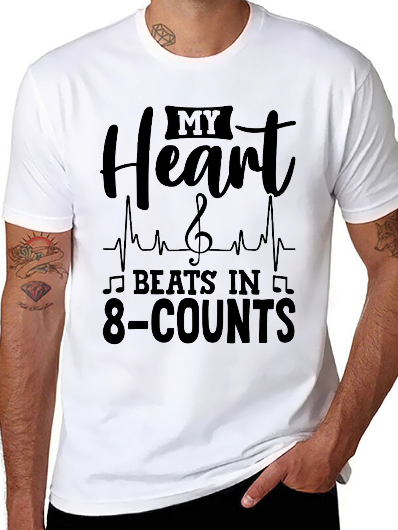 My Heart Beats in 8-Counts T-Shirt