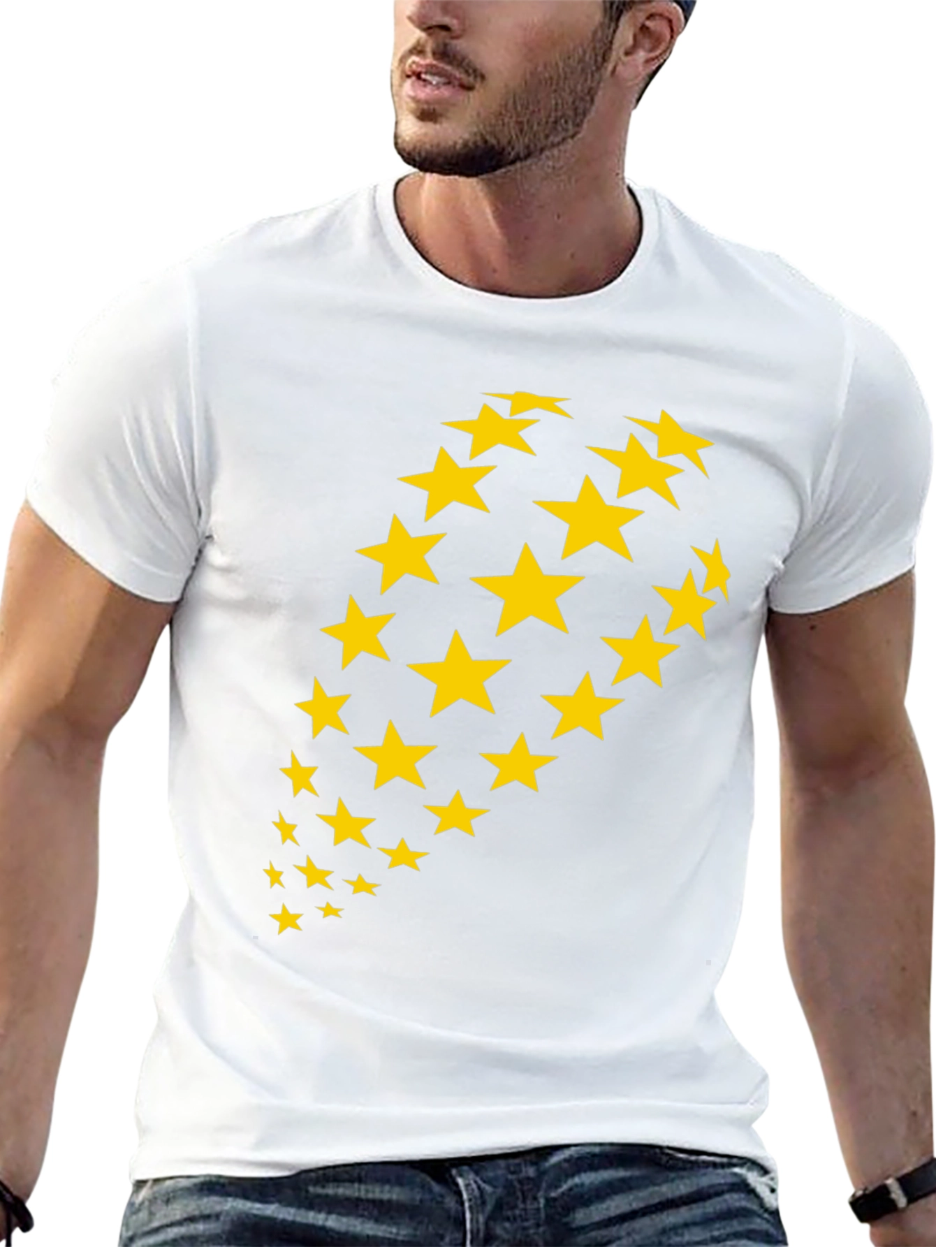 Starry Night Tee - Black Cotton Comfort
