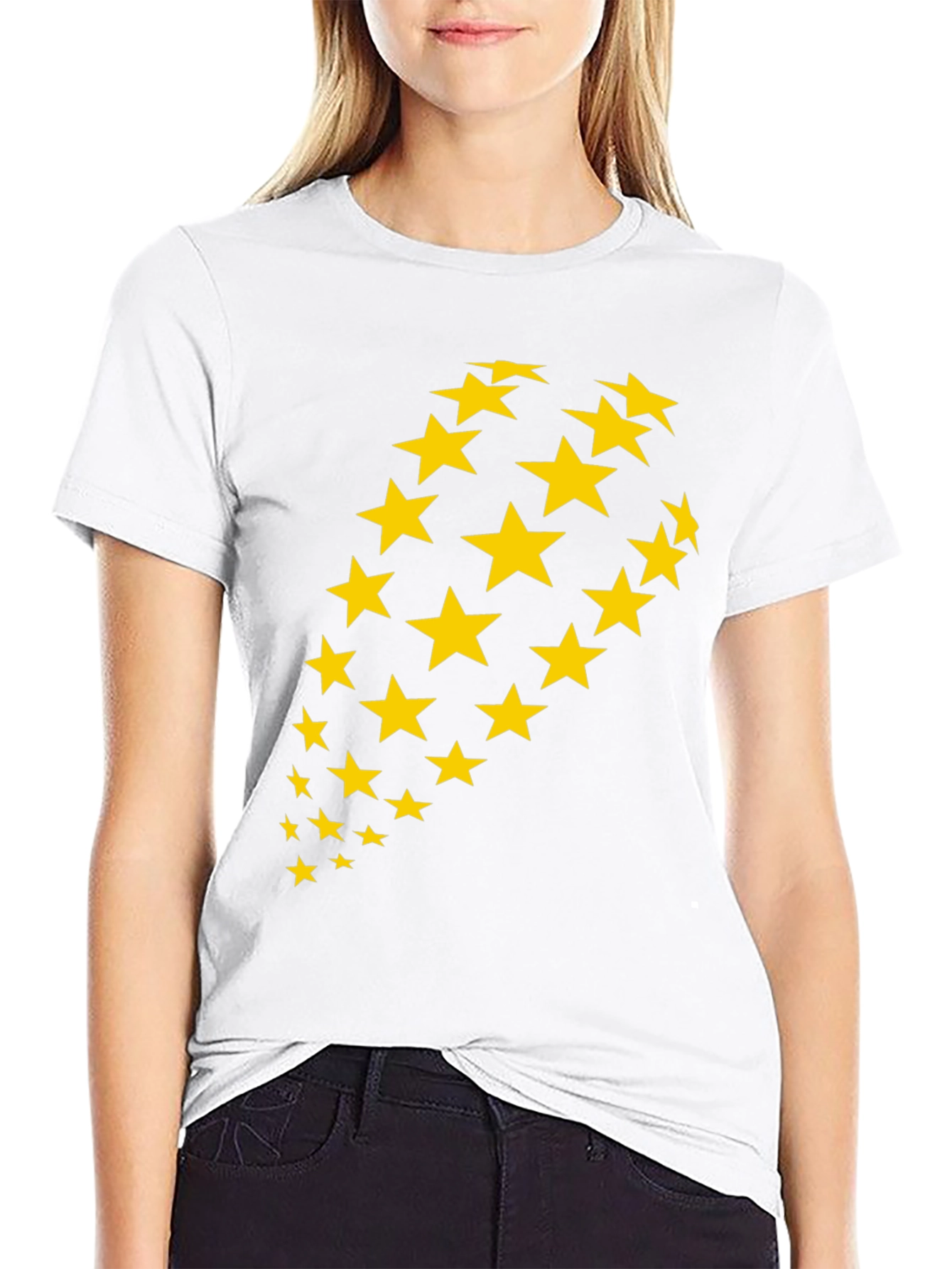 Starry Night Tee - Black Cotton Comfort