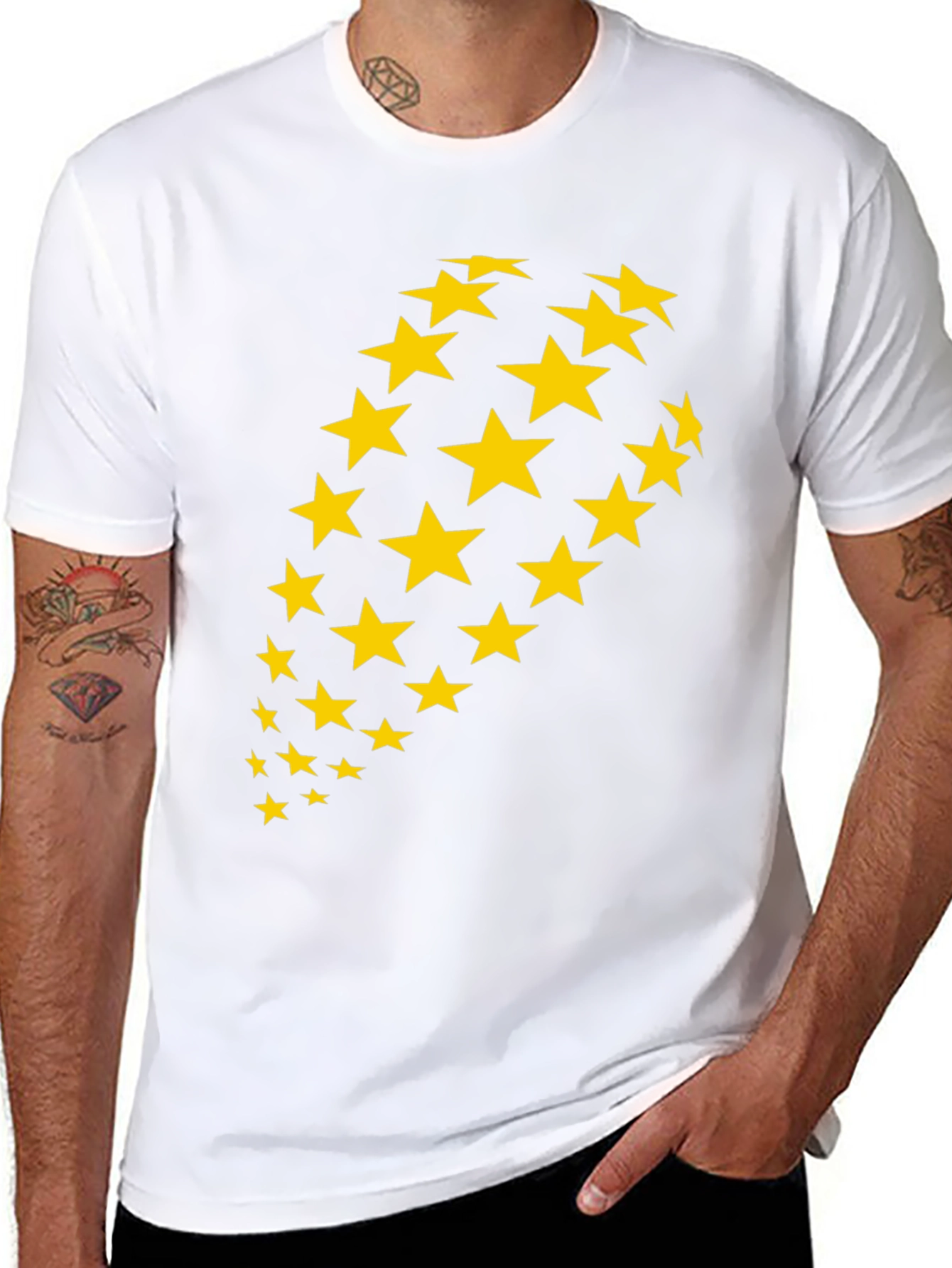 Starry Night Tee - Black Cotton Comfort