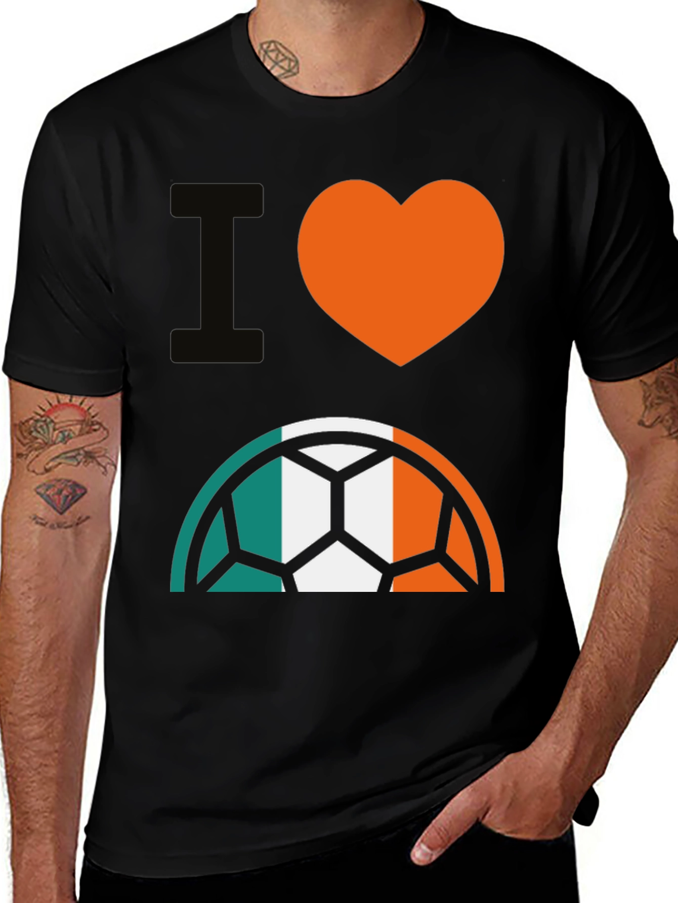 Ireland Soccer Pride T-Shirt - I Heart Football
