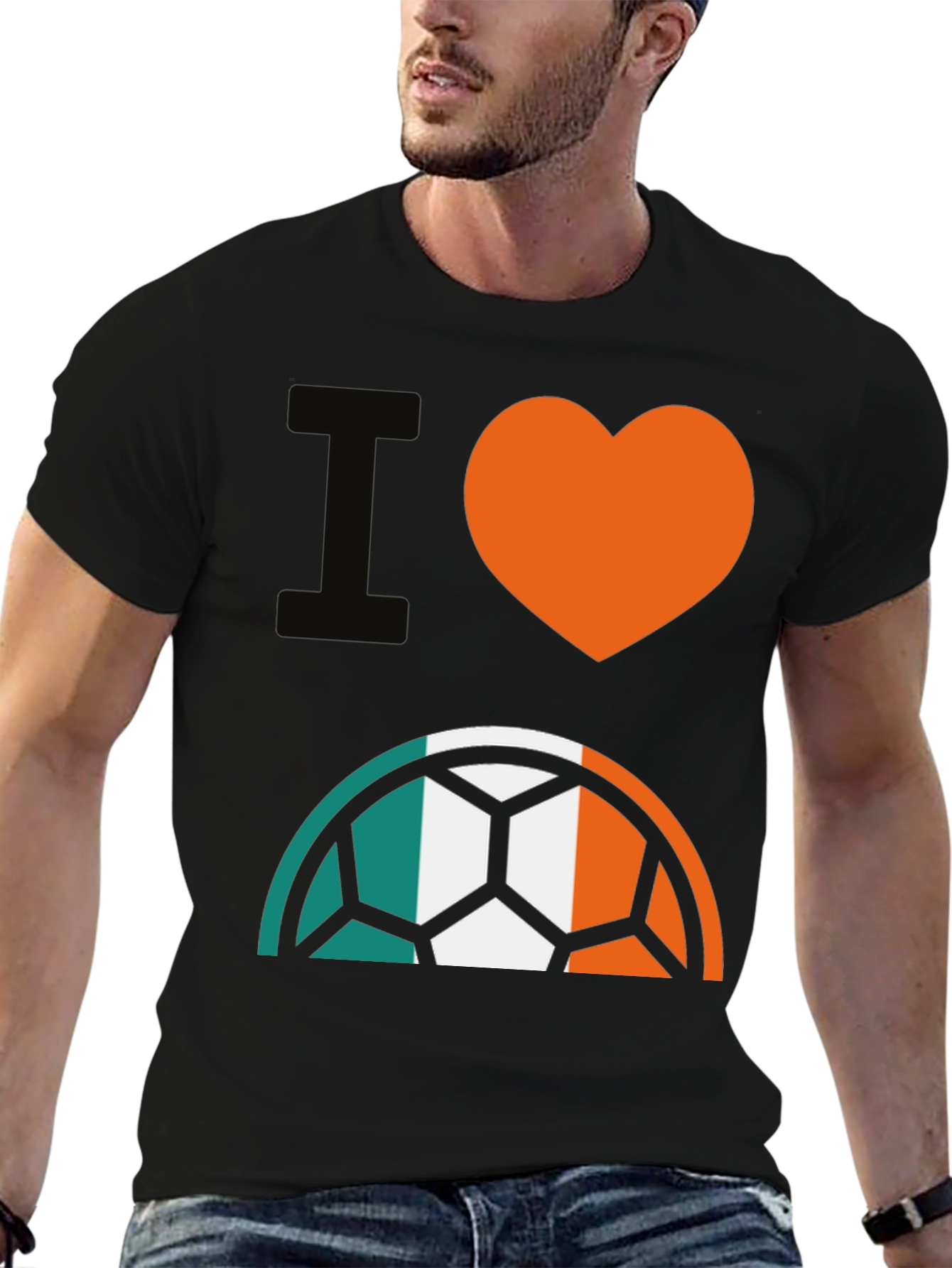 Ireland Soccer Pride T-Shirt - I Heart Football